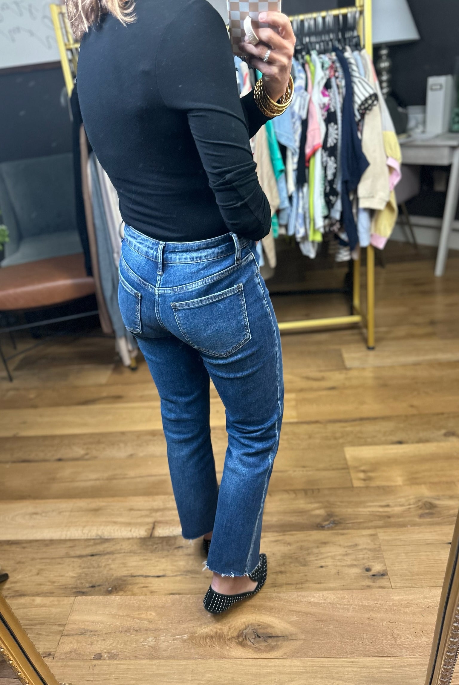 The Ruby Mid-Rise Straight Crop Denim-Jeans-Loveret-Anna Kaytes Boutique, Women's Fashion Boutique in Grinnell, Iowa