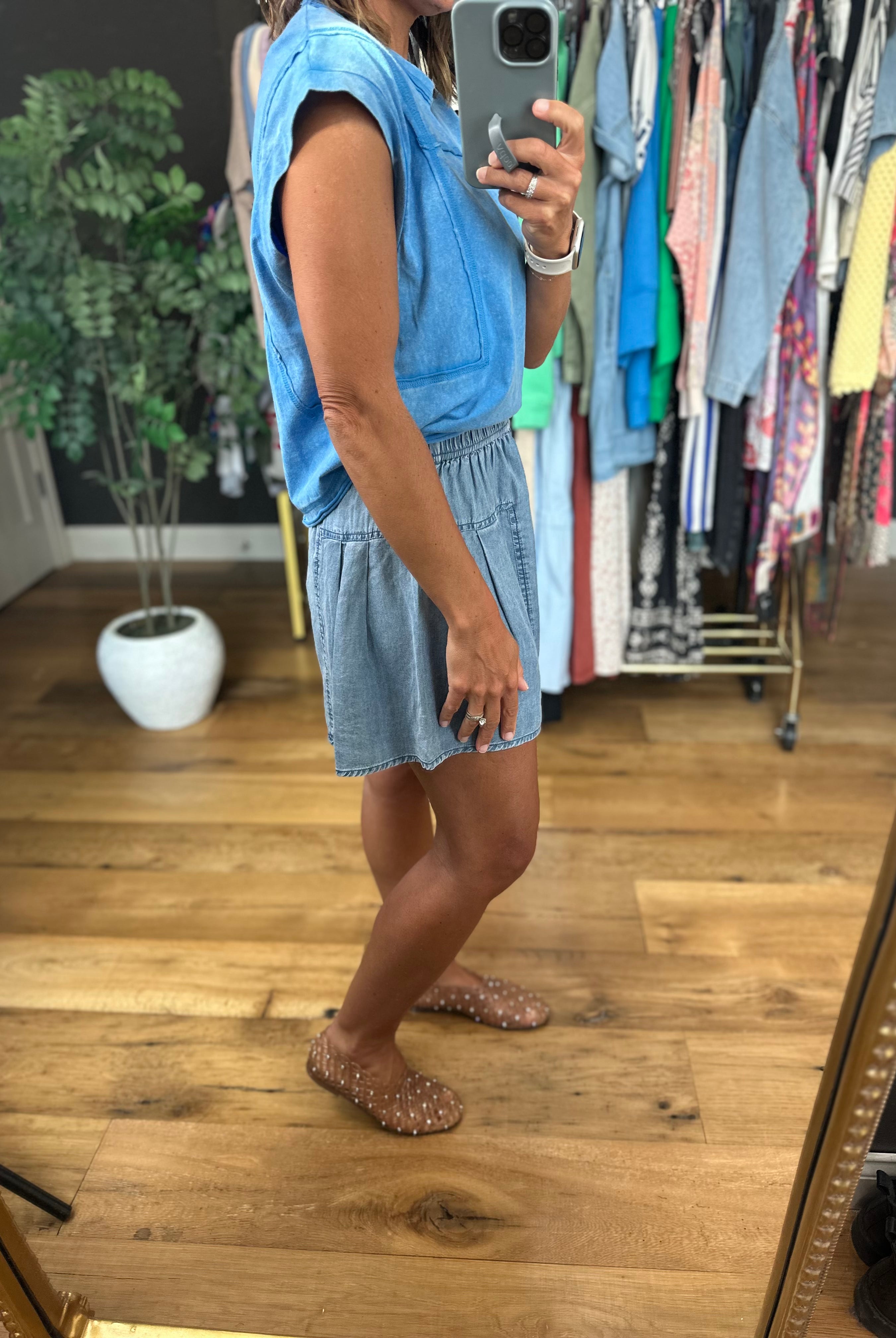 The Madison 2.0 High-Waisted Shorts-Shorts-Doe & Rae-Anna Kaytes Boutique, Women's Fashion Boutique in Grinnell, Iowa