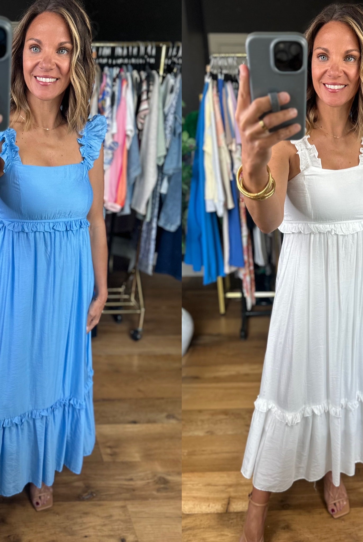 Summer's Coming Flutter-Sleeve Dress-Dresses-Blu Pepper-Anna Kaytes Boutique, Women's Fashion Boutique in Grinnell, Iowa