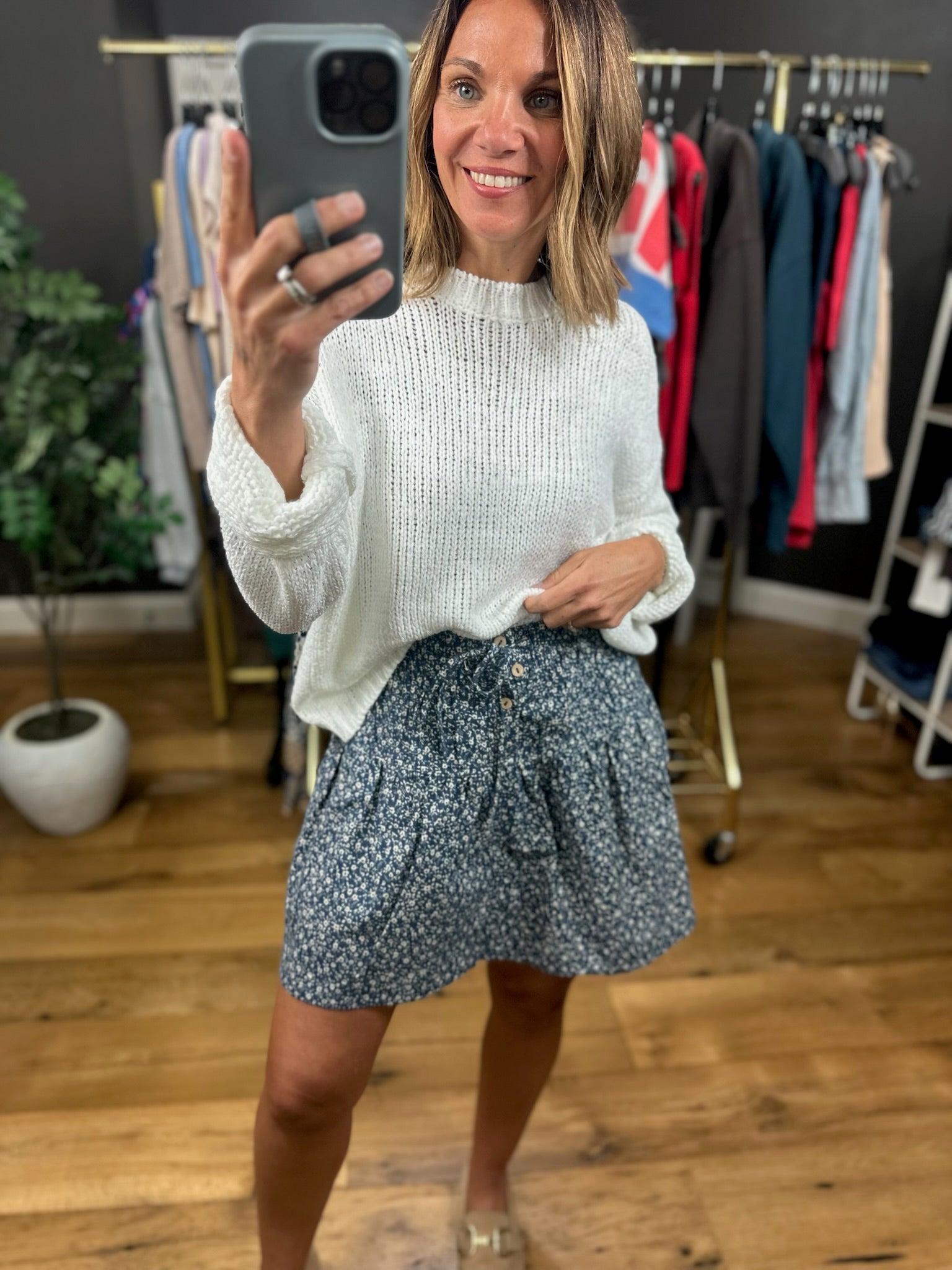 Kind Of Love Ditsy Floral Flare Mini Skort-Dresses-Anniewear-Anna Kaytes Boutique, Women's Fashion Boutique in Grinnell, Iowa