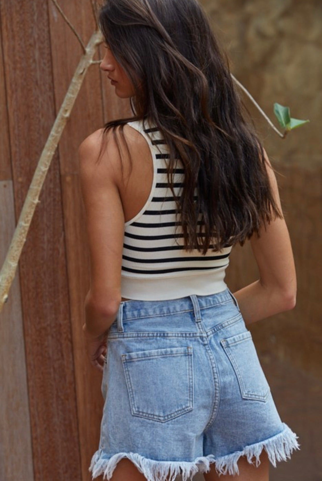 Sweetest Thing Striped Ribbed Brami-Sleeveless-By Together-Anna Kaytes Boutique, Women's Fashion Boutique in Grinnell, Iowa