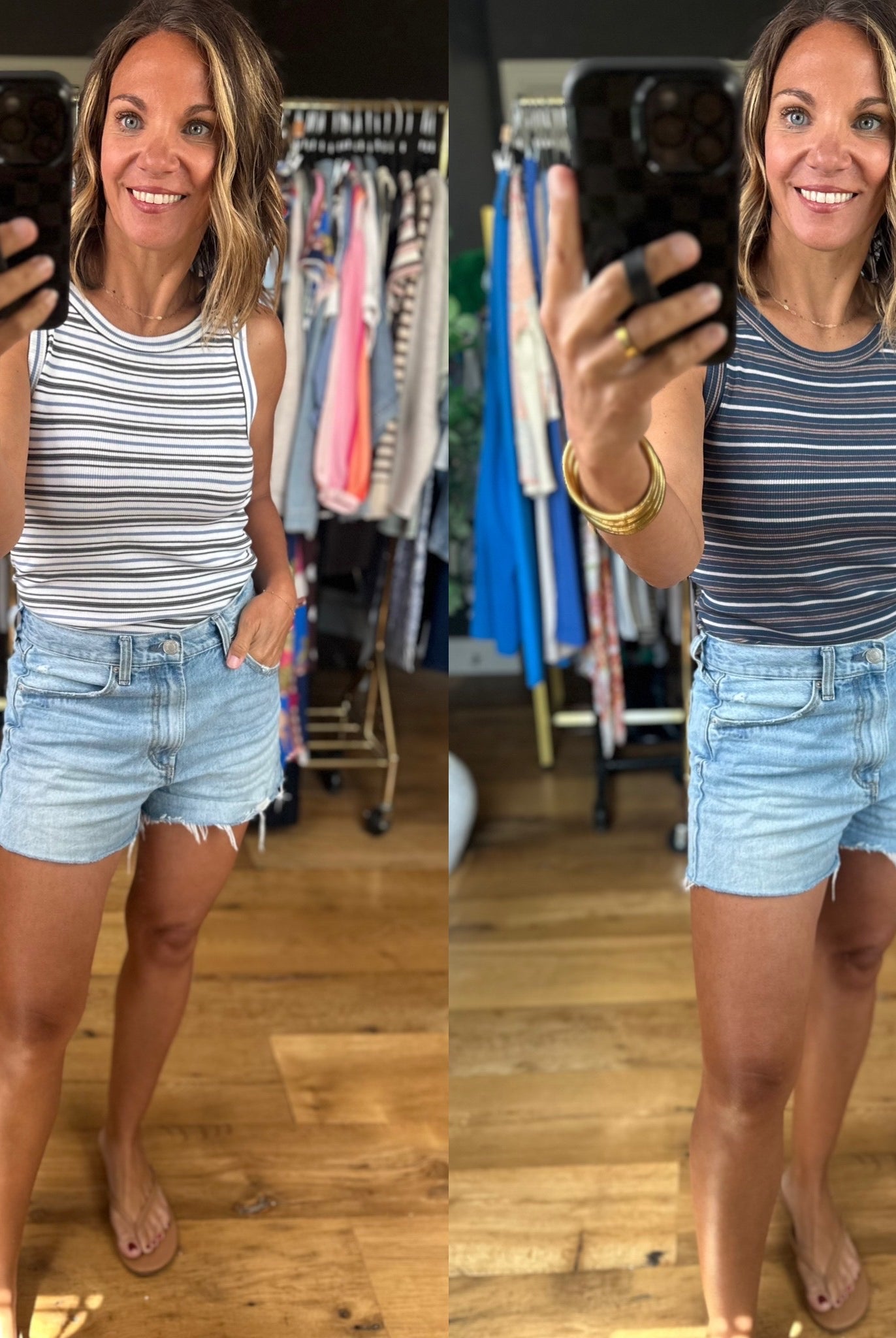 Count Me In Striped Tank-Sleeveless-Thread & Supply-Anna Kaytes Boutique, Women's Fashion Boutique in Grinnell, Iowa