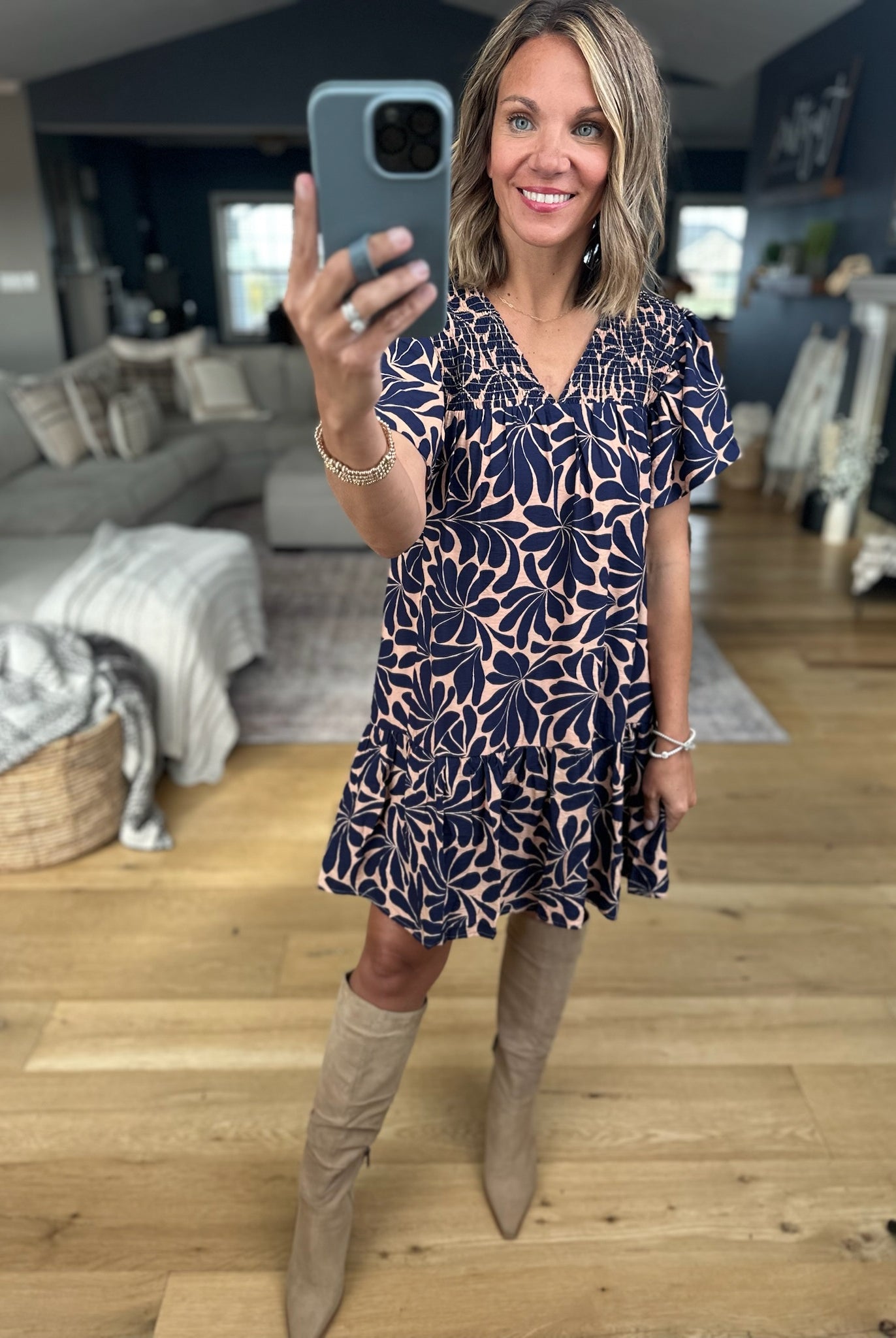 Everyday Icon Patterned Dress-Day & Moon-Anna Kaytes Boutique, Women's Fashion Boutique in Grinnell, Iowa