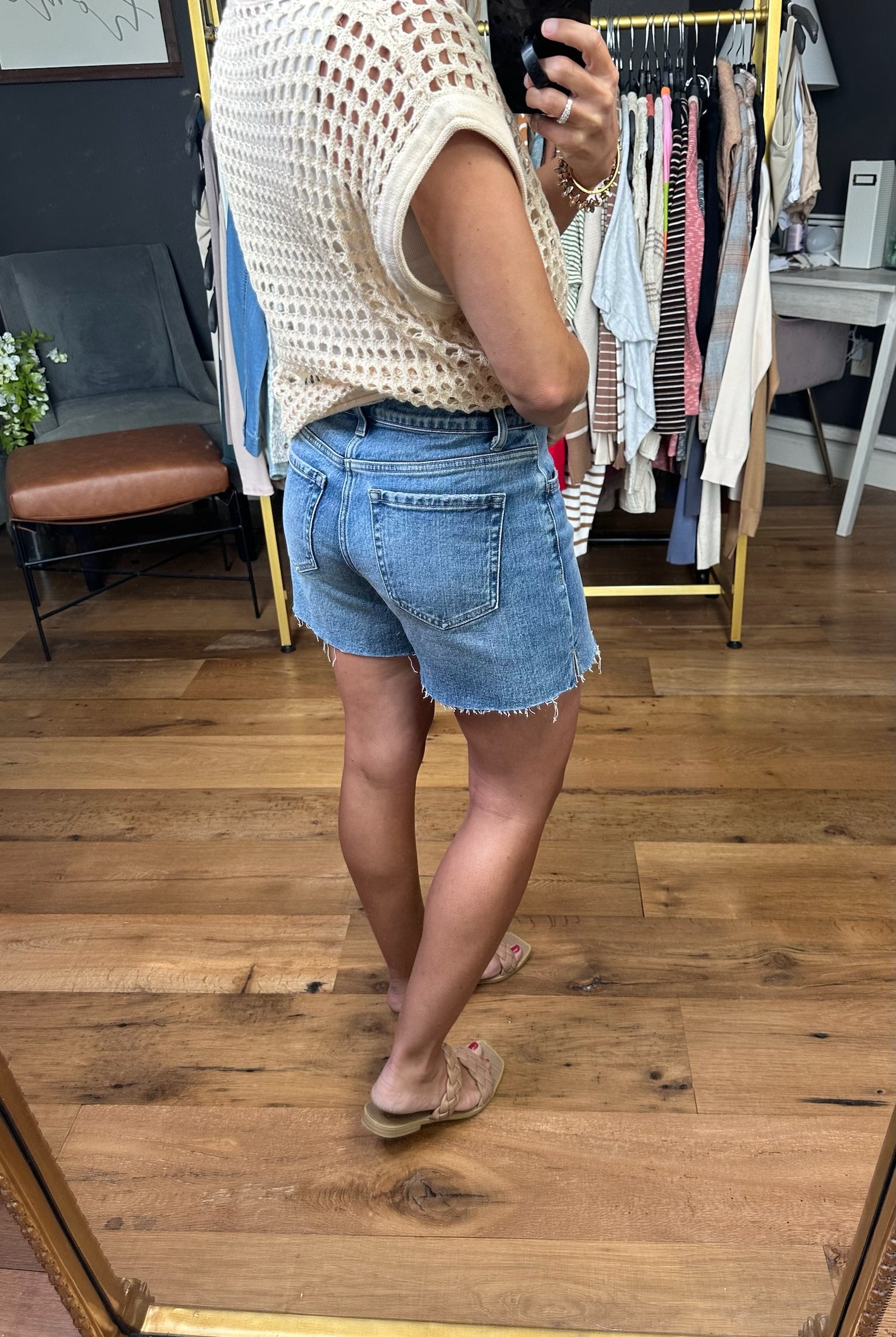 The Sydney High-Rise Denim Short-Shorts-Vervet-Anna Kaytes Boutique, Women's Fashion Boutique in Grinnell, Iowa