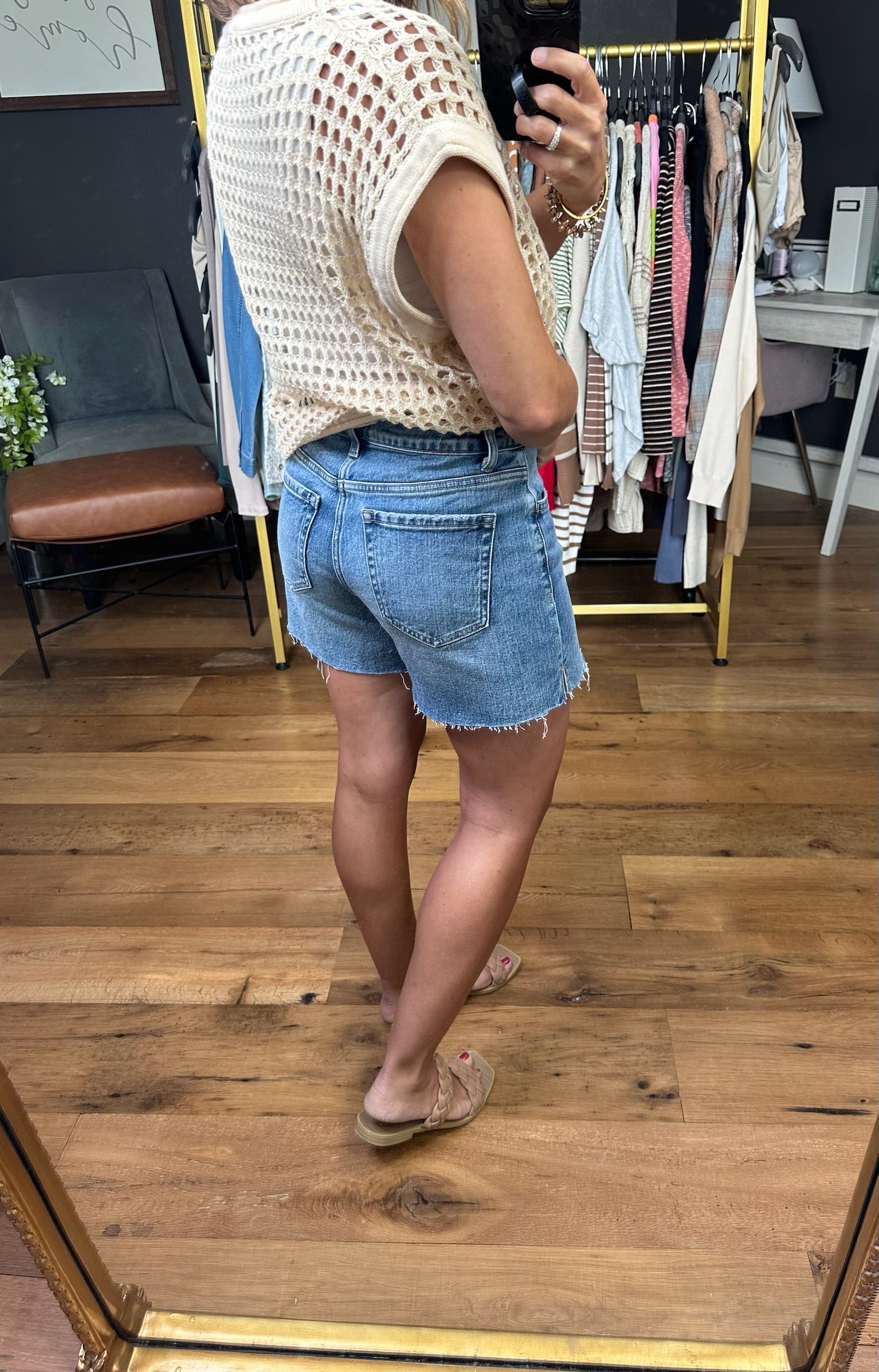 **The Sydney High-Rise Denim Short-Shorts-Vervet-Anna Kaytes Boutique, Women's Fashion Boutique in Grinnell, Iowa