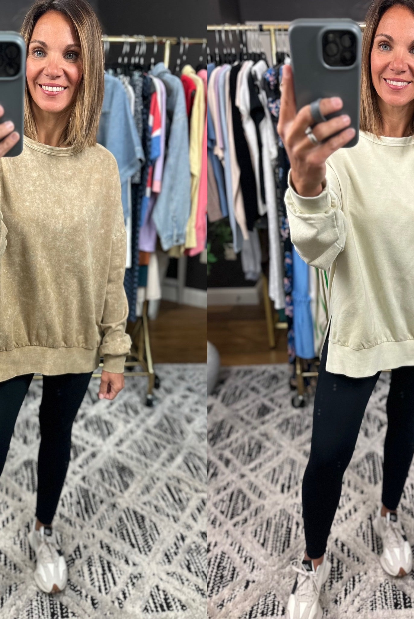 Right Away Washed Crew Sweatshirt-sweaters-Blu Pepper-Anna Kaytes Boutique, Women's Fashion Boutique in Grinnell, Iowa