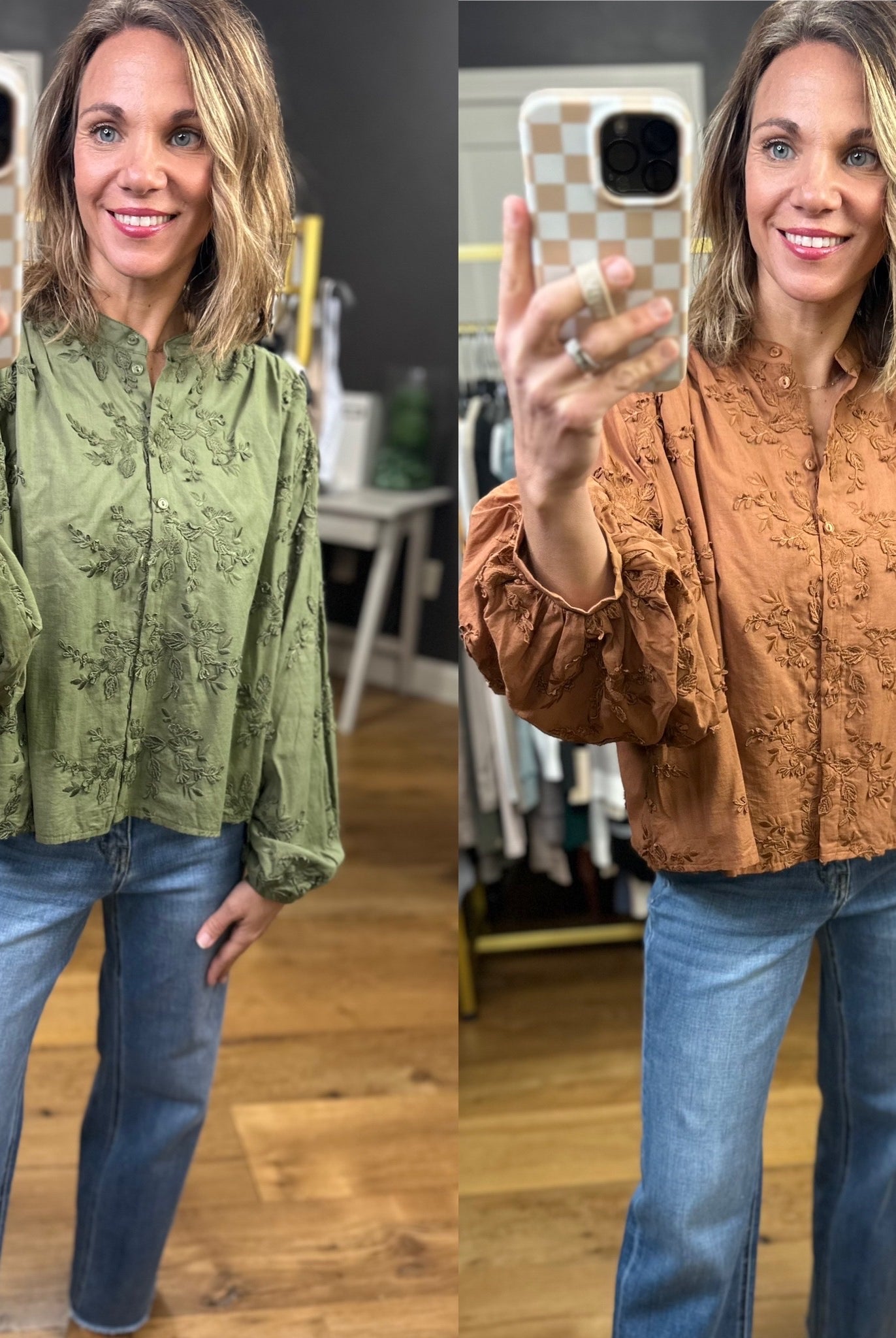 Thanking You Embroidery Detail Top - Multiple Options-Entro-Anna Kaytes Boutique, Women's Fashion Boutique in Grinnell, Iowa