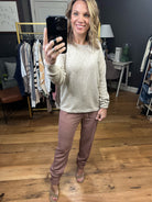 Simple Ways Lightweight Sweater - Light Beige-Sweaters-Be Cool 64088-Anna Kaytes Boutique, Women's Fashion Boutique in Grinnell, Iowa