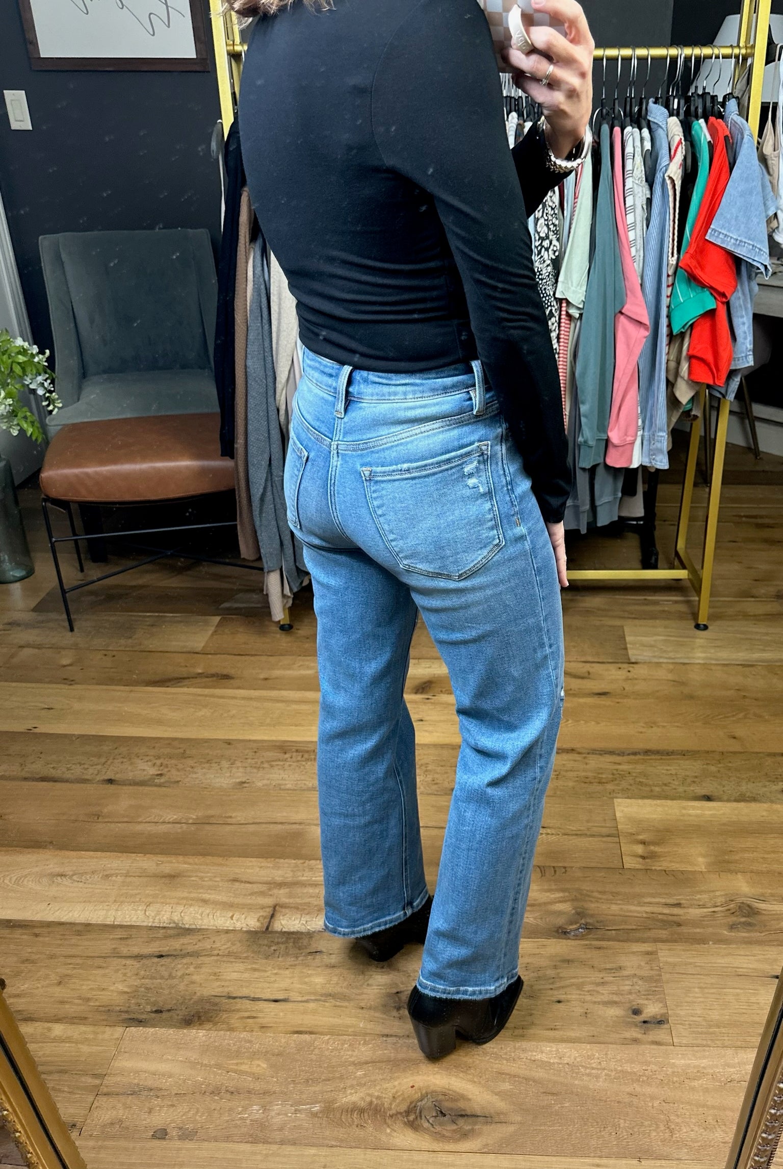 The Miley High Rise Ankle Slim Wide Leg Denim-Vervet-Anna Kaytes Boutique, Women's Fashion Boutique in Grinnell, Iowa