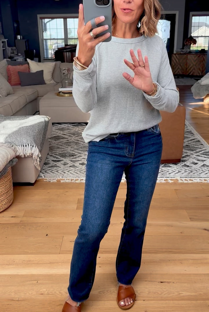 The Georgia High-Rise Ankle Mini Bootcut Denim-Loveret-Anna Kaytes Boutique, Women's Fashion Boutique in Grinnell, Iowa