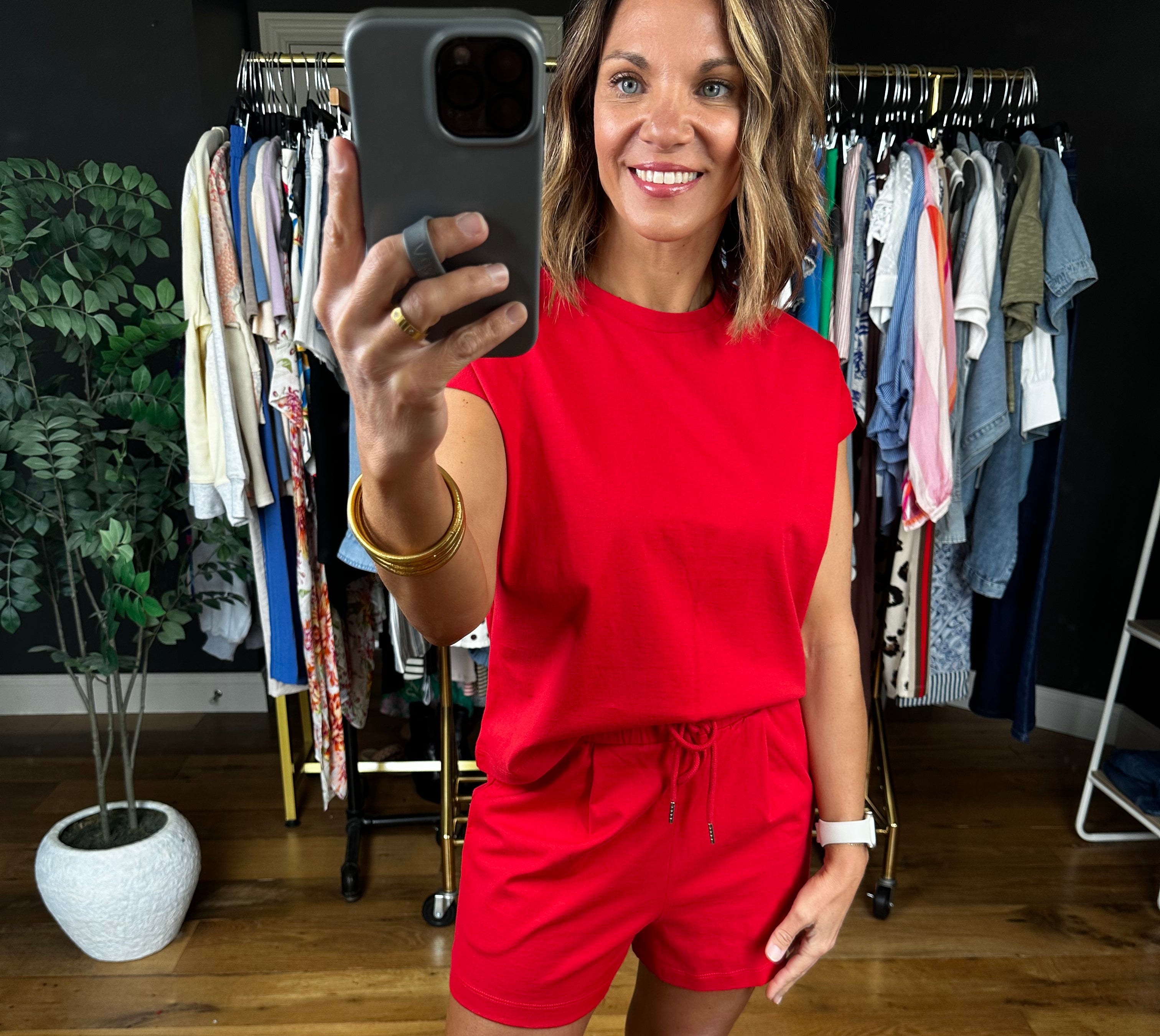Loved In 2-Piece Set-Short Sleeves-Double Zero-Anna Kaytes Boutique, Women's Fashion Boutique in Grinnell, Iowa
