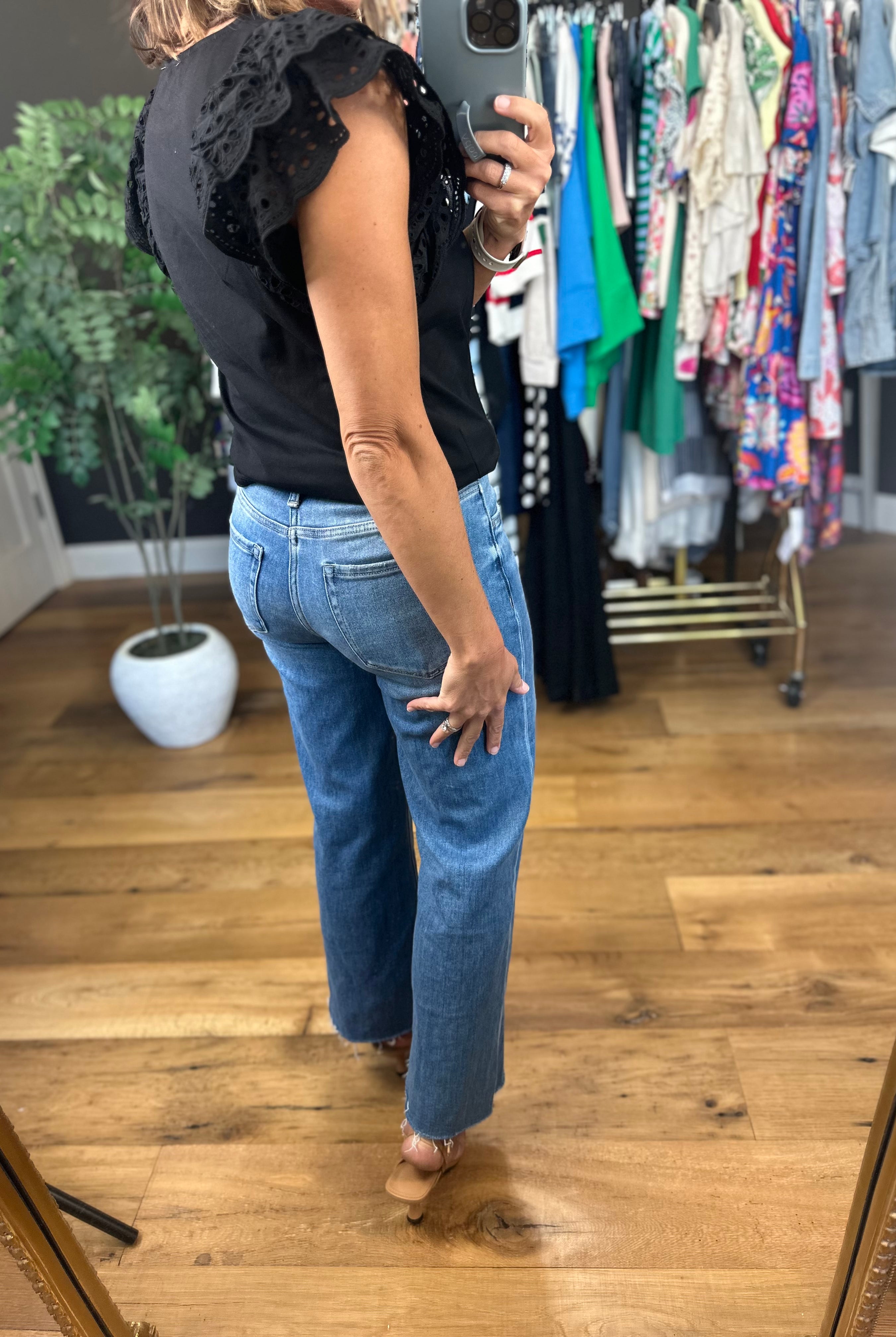 Playing Along Flutter-Sleeve Top-Short Sleeves-Vine & Love-Anna Kaytes Boutique, Women's Fashion Boutique in Grinnell, Iowa