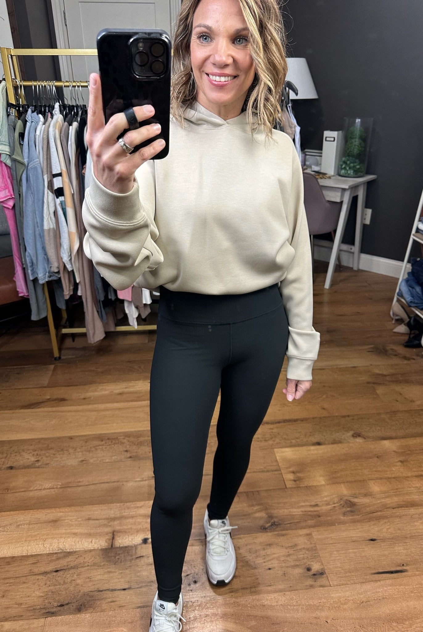 The Britt Ribbed Corded Legging - Black-Leggings-Mono B APH3091-Anna Kaytes Boutique, Women's Fashion Boutique in Grinnell, Iowa