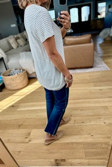 Back To The Basics Striped Tee-Be Cool-Anna Kaytes Boutique, Women's Fashion Boutique in Grinnell, Iowa