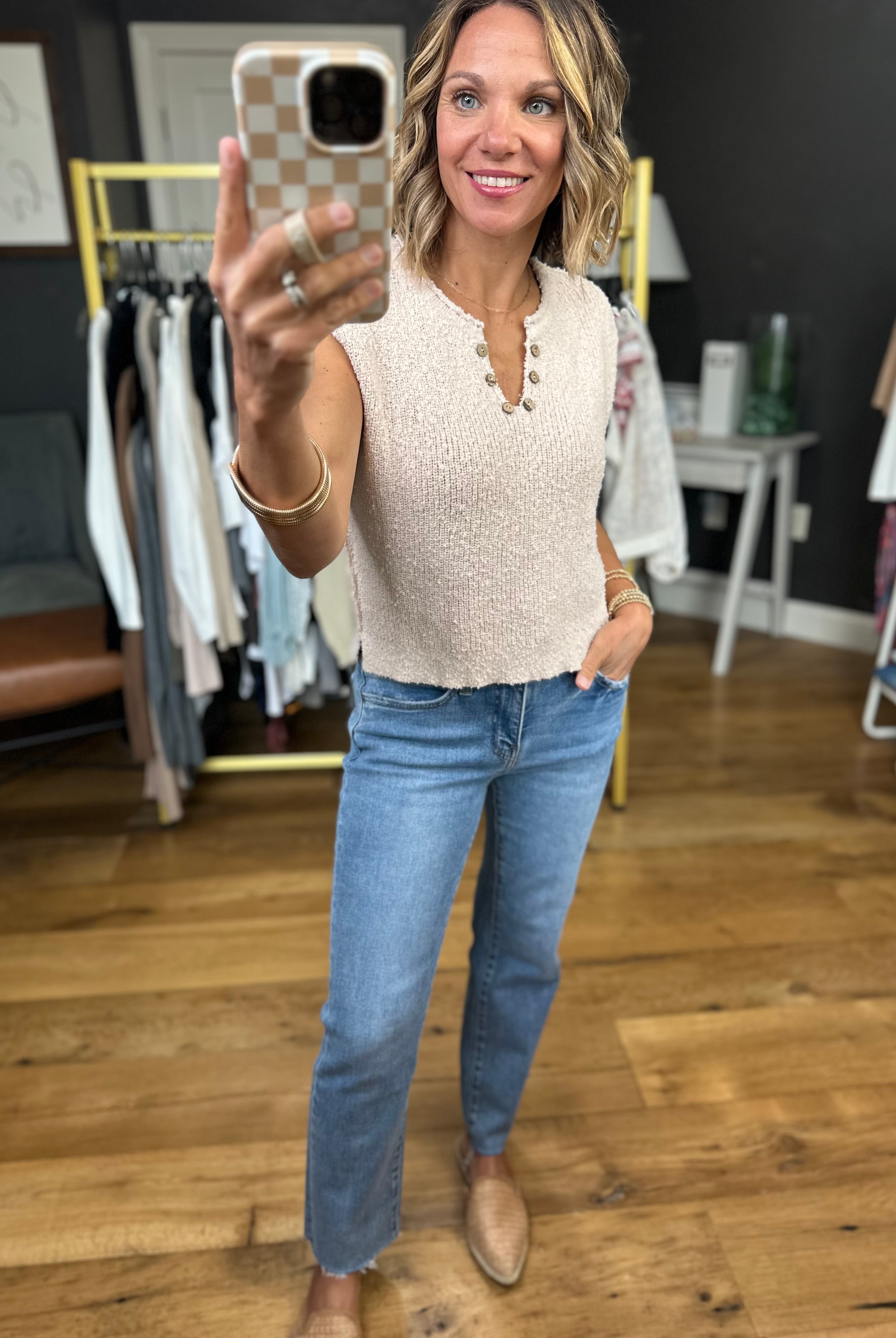 Chase You Down Knit Top - Champagne-La Miel-Anna Kaytes Boutique, Women's Fashion Boutique in Grinnell, Iowa