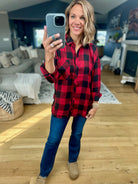 Find My Way Plaid Button-Down Top-Be Cool-Anna Kaytes Boutique, Women's Fashion Boutique in Grinnell, Iowa