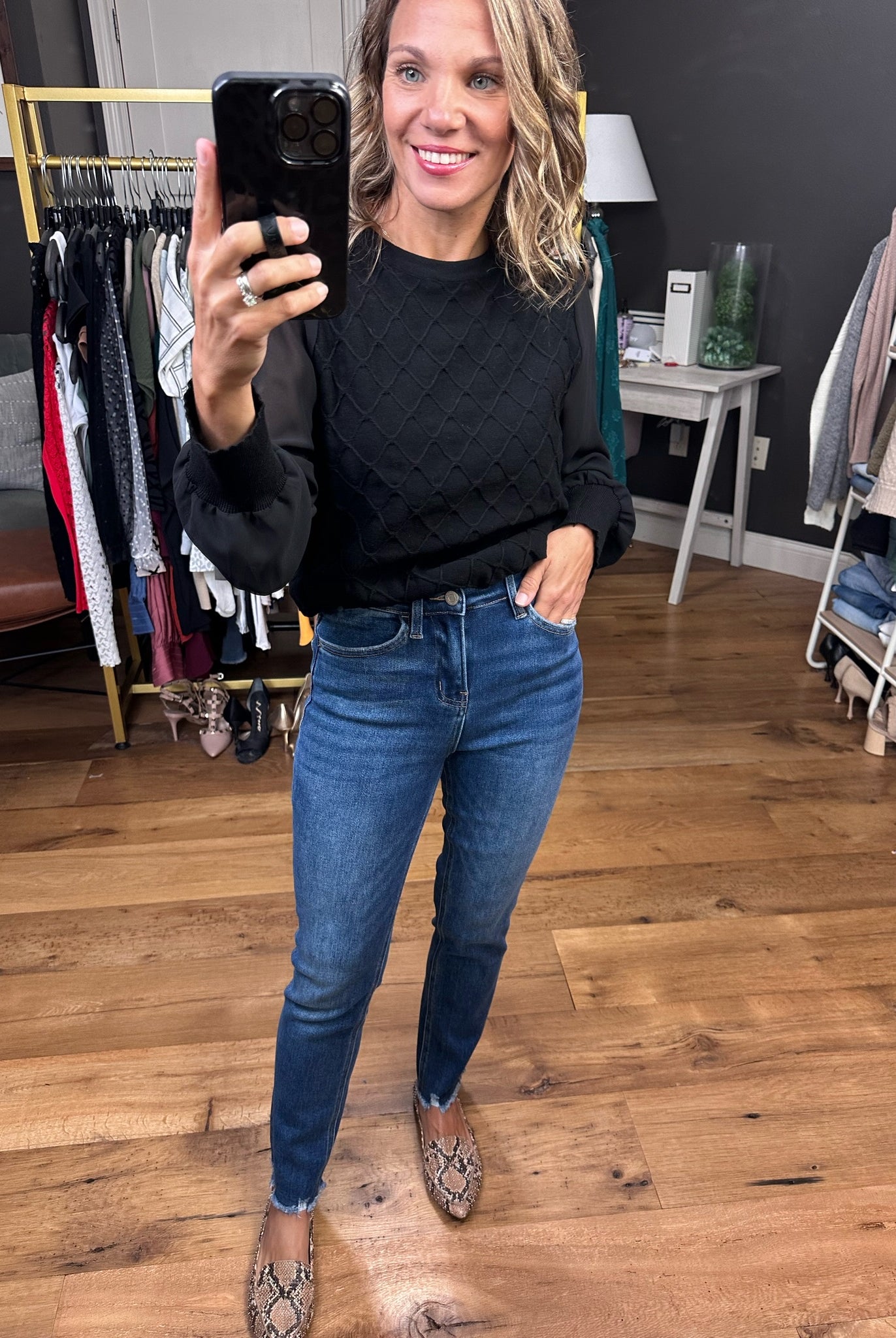 The Taylor High-Rise Stretch Slim Straight Denim-Jeans-Vervet T5911-Anna Kaytes Boutique, Women's Fashion Boutique in Grinnell, Iowa