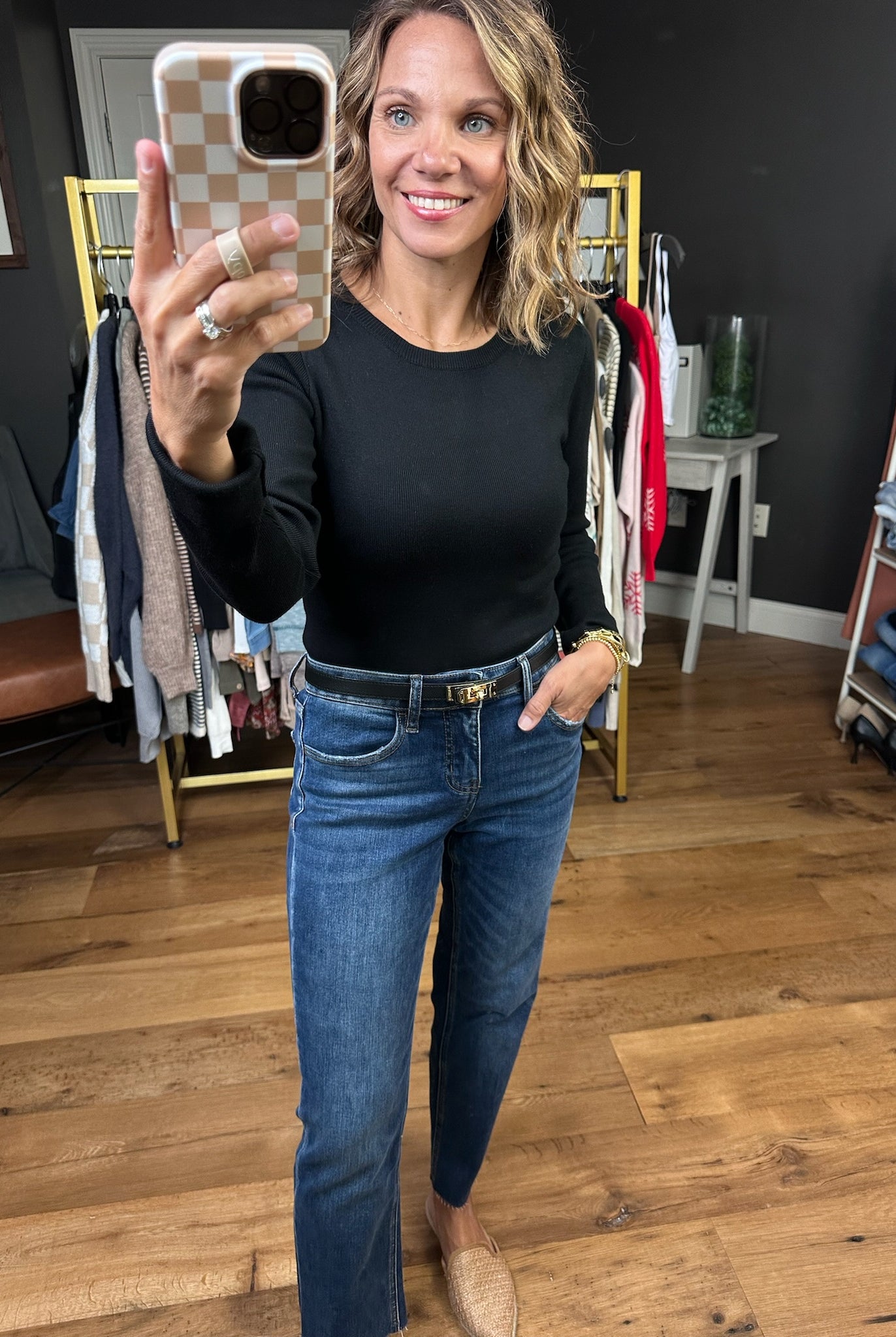 Moving Forward Knit Long Sleeve - Black-Wishlist-Anna Kaytes Boutique, Women's Fashion Boutique in Grinnell, Iowa