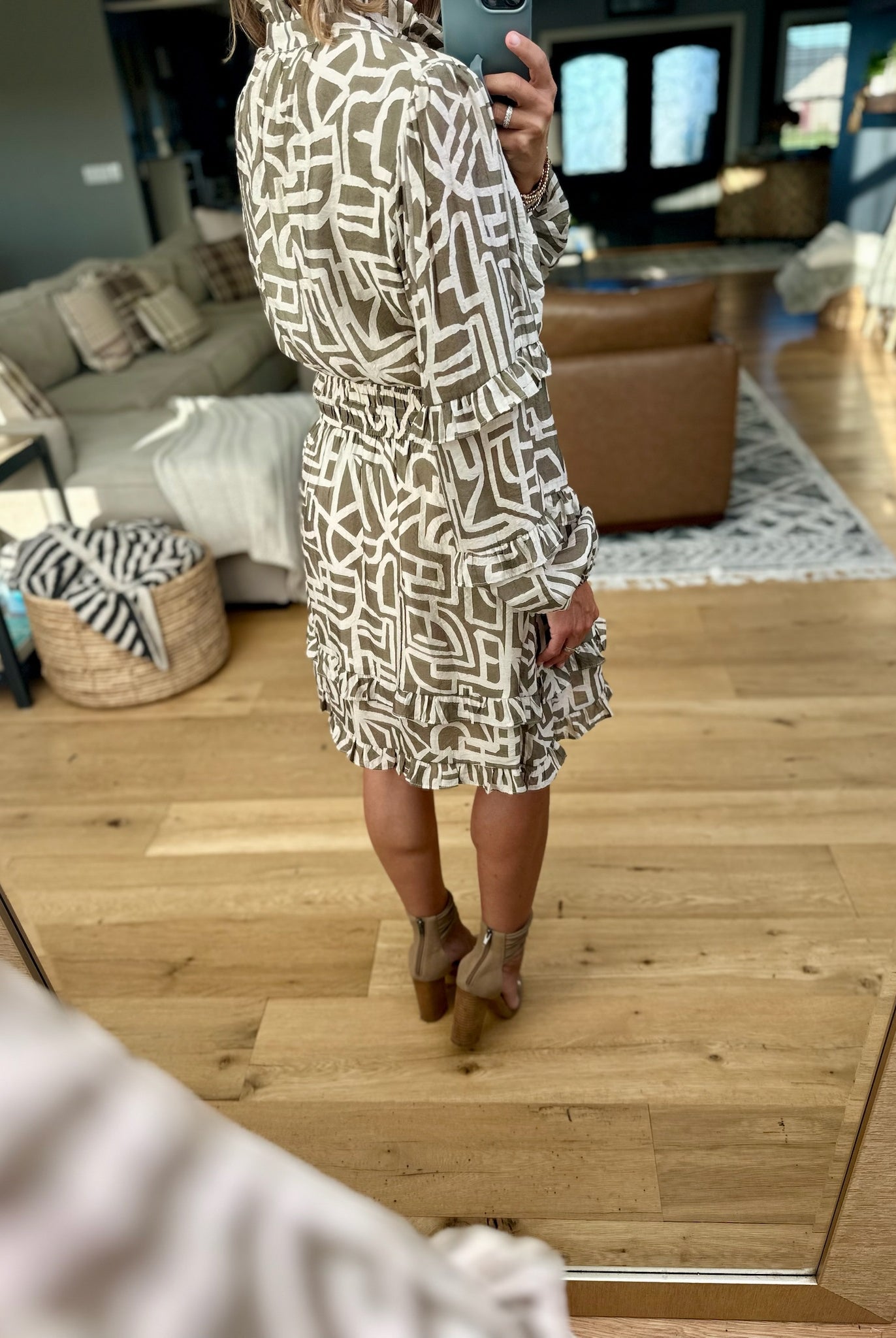 Curious Minds Patterned Dress-THNL-Anna Kaytes Boutique, Women's Fashion Boutique in Grinnell, Iowa