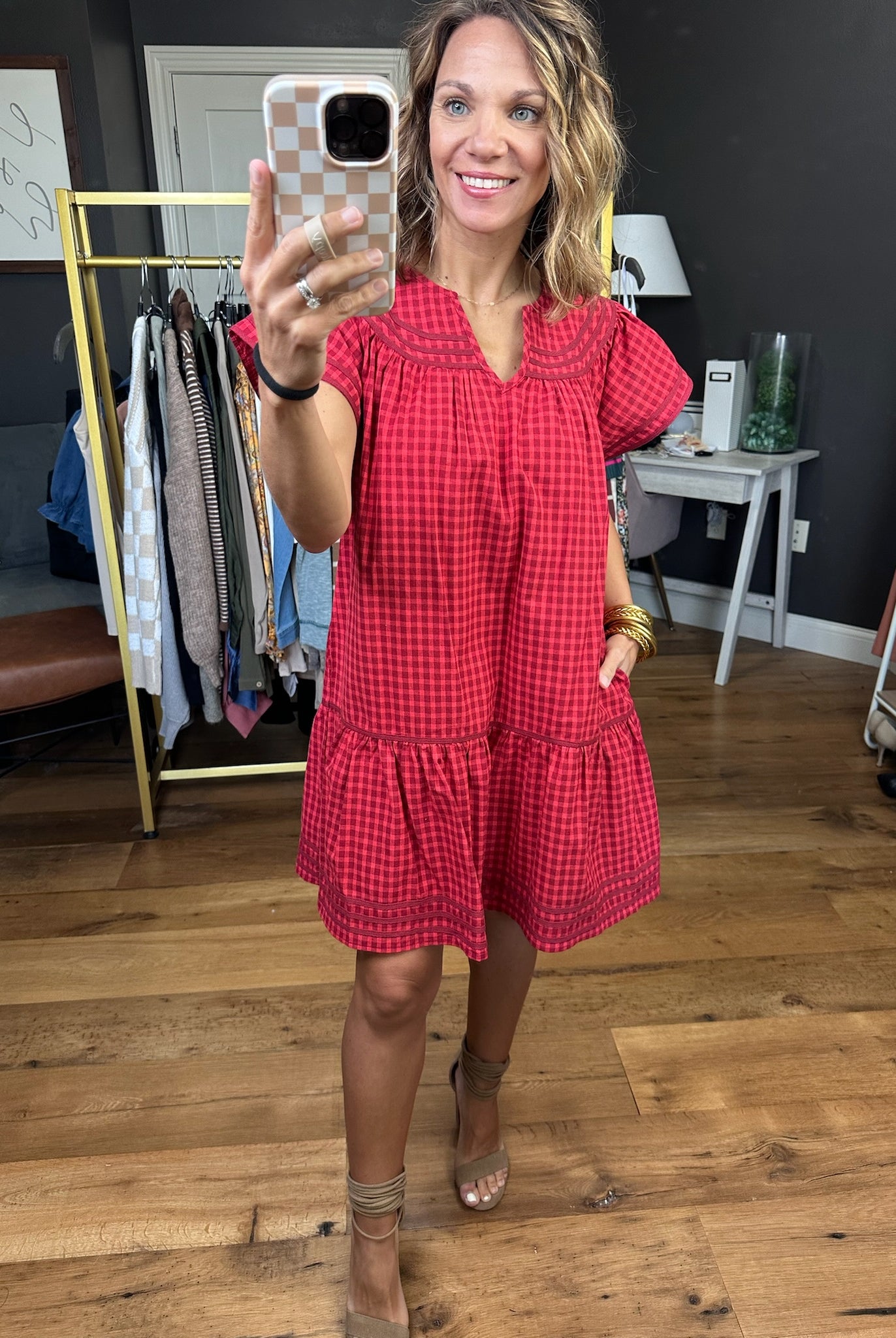 Better Place For You Plaid Gingham Dress - Multiple Options-Entro-Anna Kaytes Boutique, Women's Fashion Boutique in Grinnell, Iowa