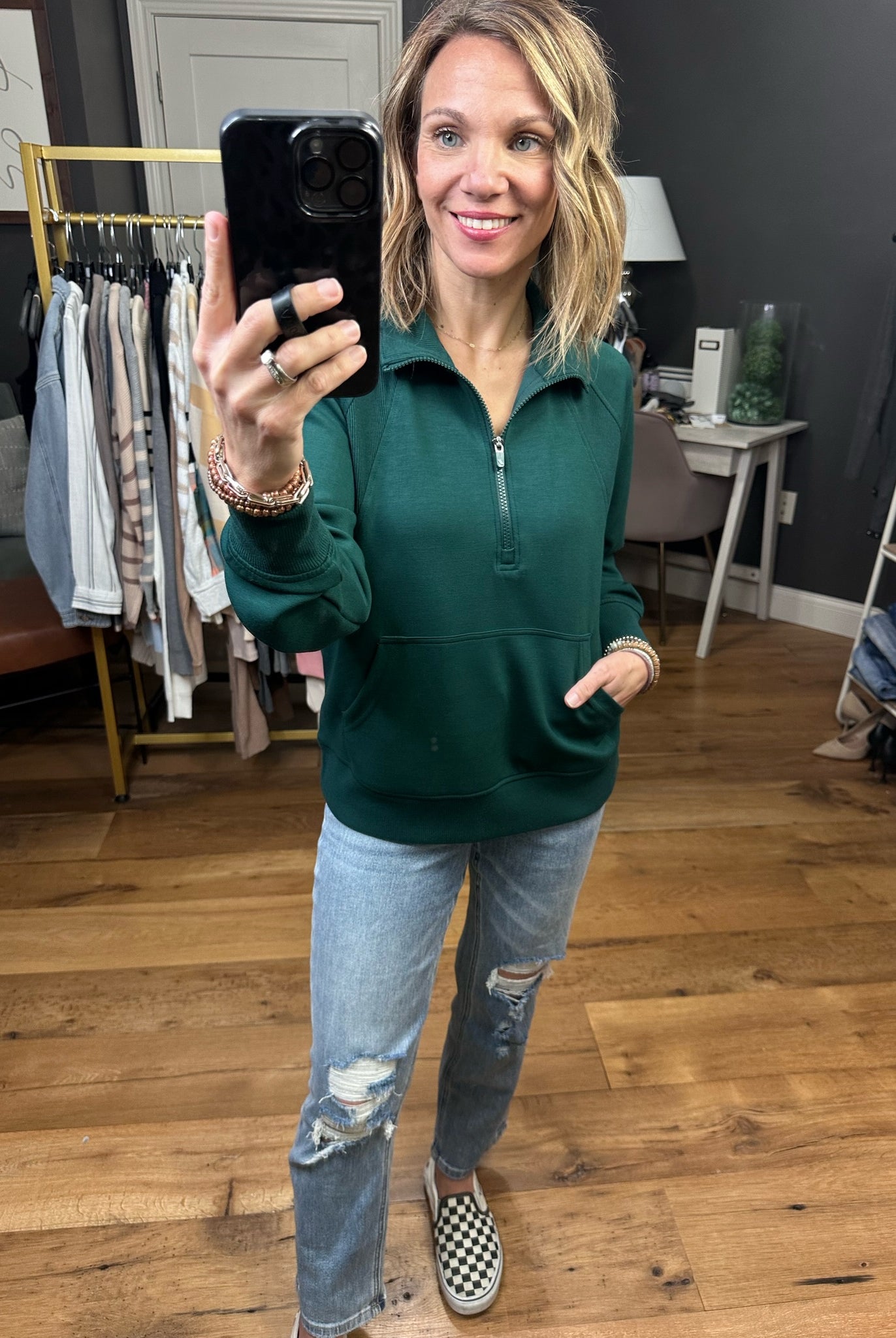 Other Than That Pocket Zip Pullover - Multiple Options-Sweaters-Thread & Supply J1620mskts-Anna Kaytes Boutique, Women's Fashion Boutique in Grinnell, Iowa