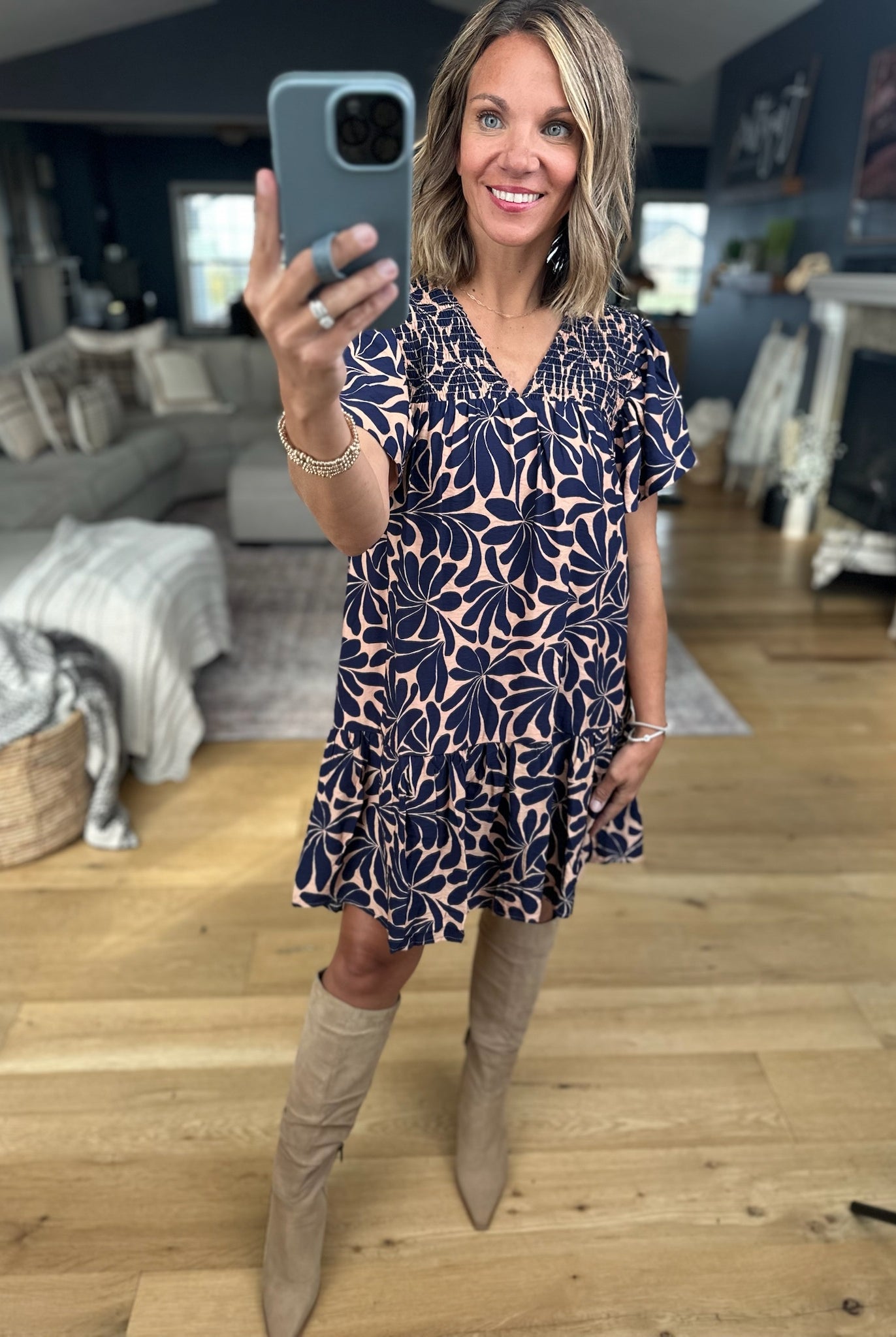 Everyday Icon Patterned Dress-Day & Moon-Anna Kaytes Boutique, Women's Fashion Boutique in Grinnell, Iowa