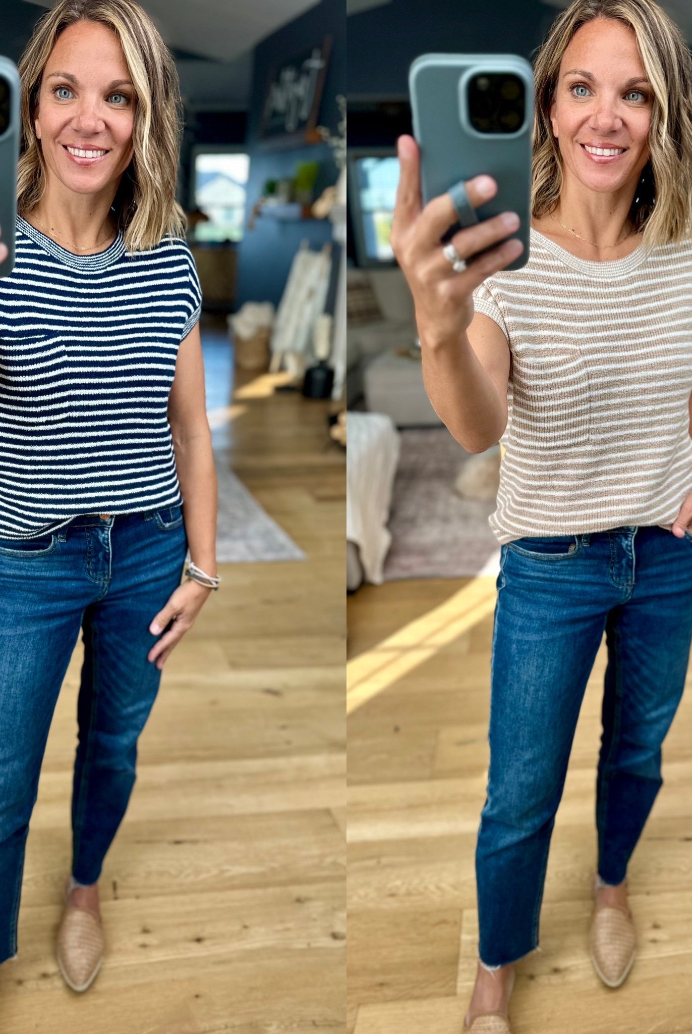 Almost Famous Striped Top-Blu Pepper-Anna Kaytes Boutique, Women's Fashion Boutique in Grinnell, Iowa