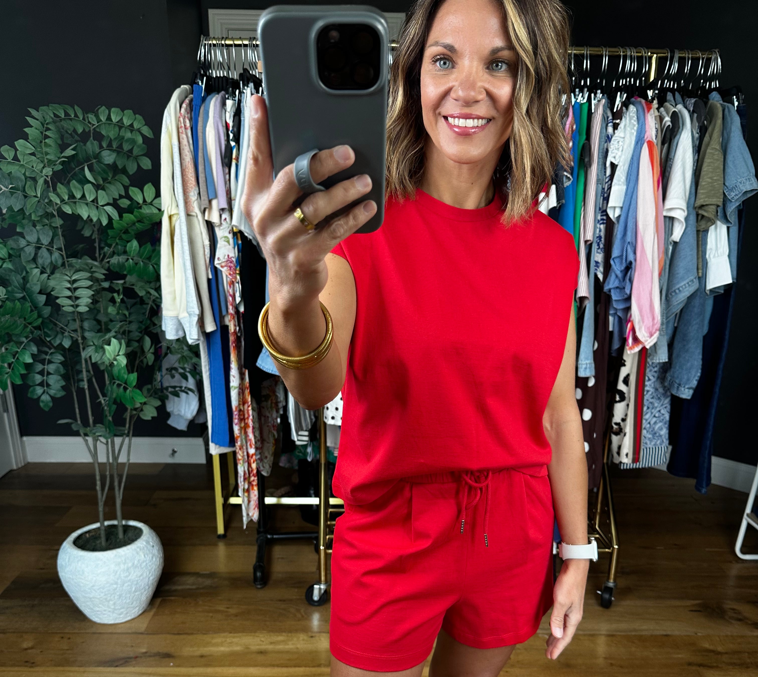 Loved In 2-Piece Set-Short Sleeves-Double Zero-Anna Kaytes Boutique, Women's Fashion Boutique in Grinnell, Iowa