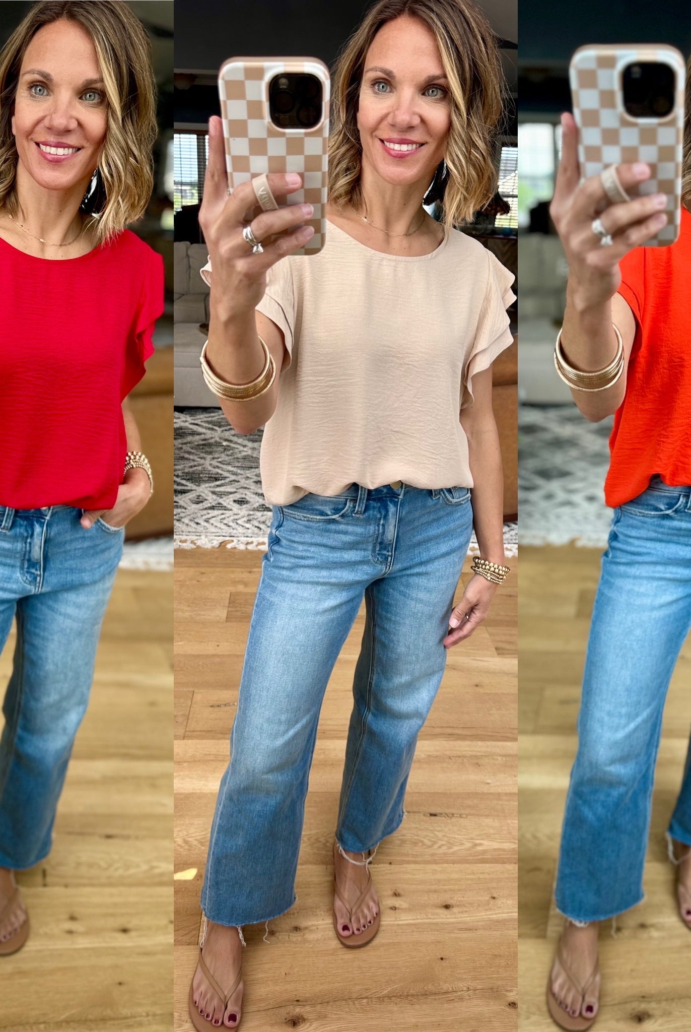 Halfway There Flutter Sleeve Top - Multiple Options-Les Amis-Anna Kaytes Boutique, Women's Fashion Boutique in Grinnell, Iowa