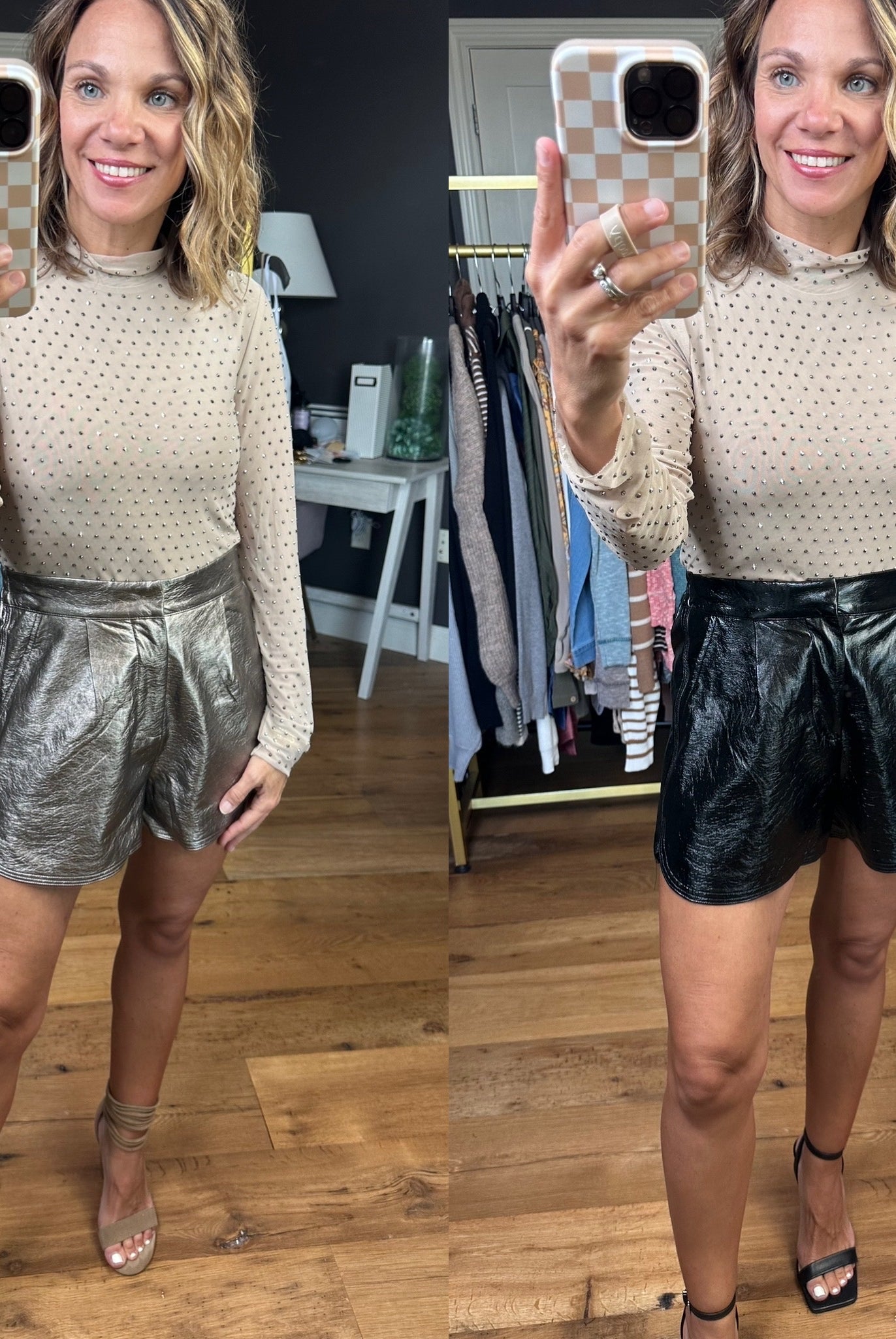 Whole Thing Shimmer Paperbag Shorts - Multiple Options-Entro-Anna Kaytes Boutique, Women's Fashion Boutique in Grinnell, Iowa