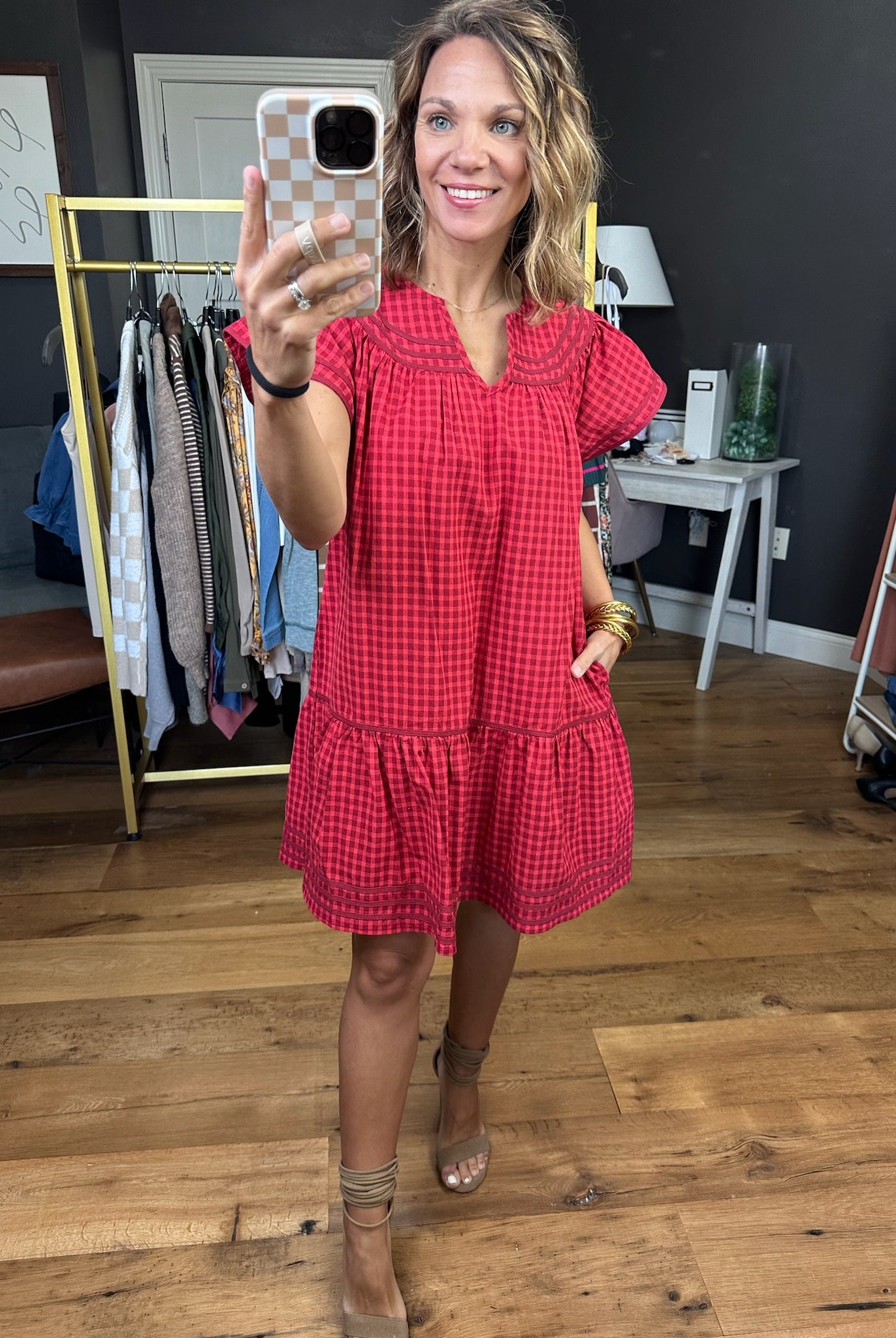 Better Place For You Plaid Gingham Dress - Multiple Options-Entro-Anna Kaytes Boutique, Women's Fashion Boutique in Grinnell, Iowa