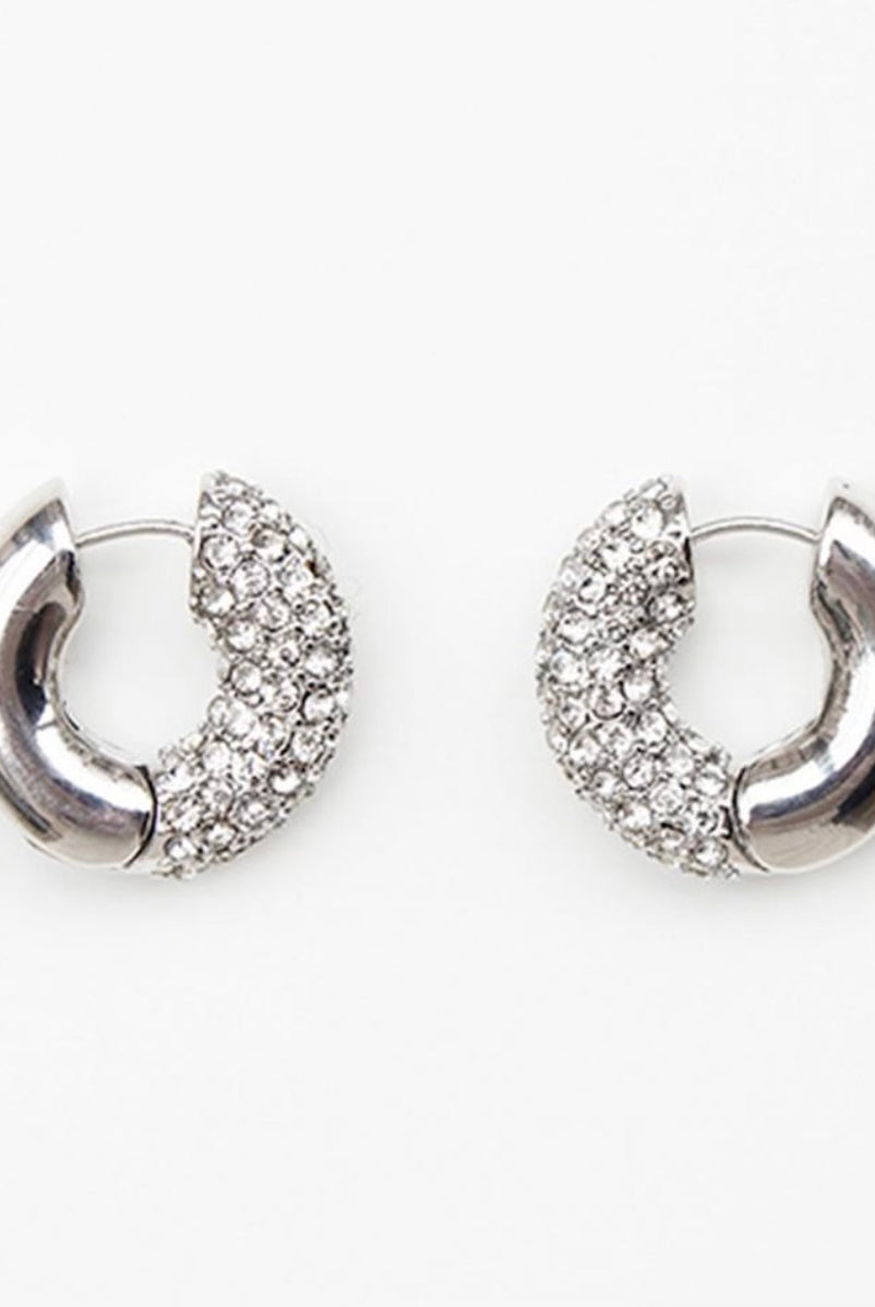 Rhinestone Huggie Earrings- Multiple Options-Earrings-Joia RAE-4081-Anna Kaytes Boutique, Women's Fashion Boutique in Grinnell, Iowa