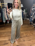 Linked Together Scoop-Hem Pant - Mocha-Pants-Easel eb40836-Anna Kaytes Boutique, Women's Fashion Boutique in Grinnell, Iowa