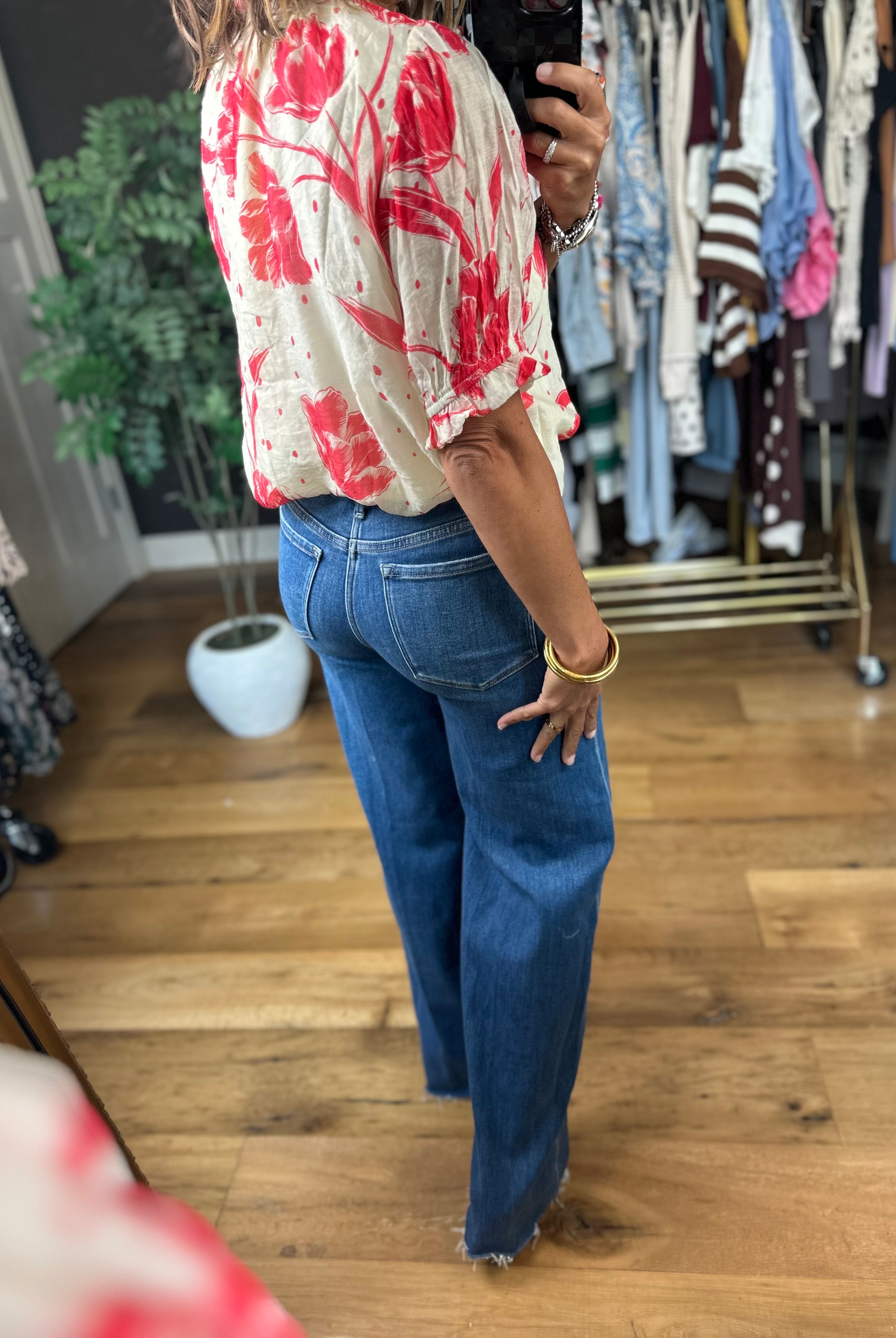 Favorite Day Floral Top-Short Sleeves-Umgee-Anna Kaytes Boutique, Women's Fashion Boutique in Grinnell, Iowa