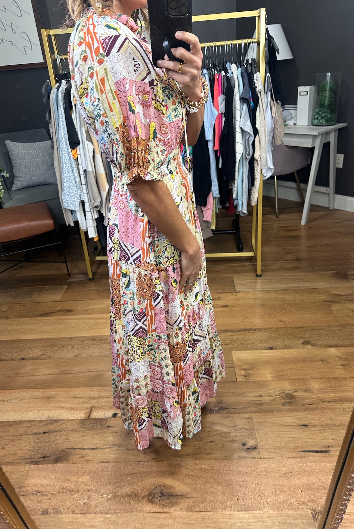 Legendary Moment Patchwork Maxi Dress - Ivory Multi-Dresses-THML-Anna Kaytes Boutique, Women's Fashion Boutique in Grinnell, Iowa