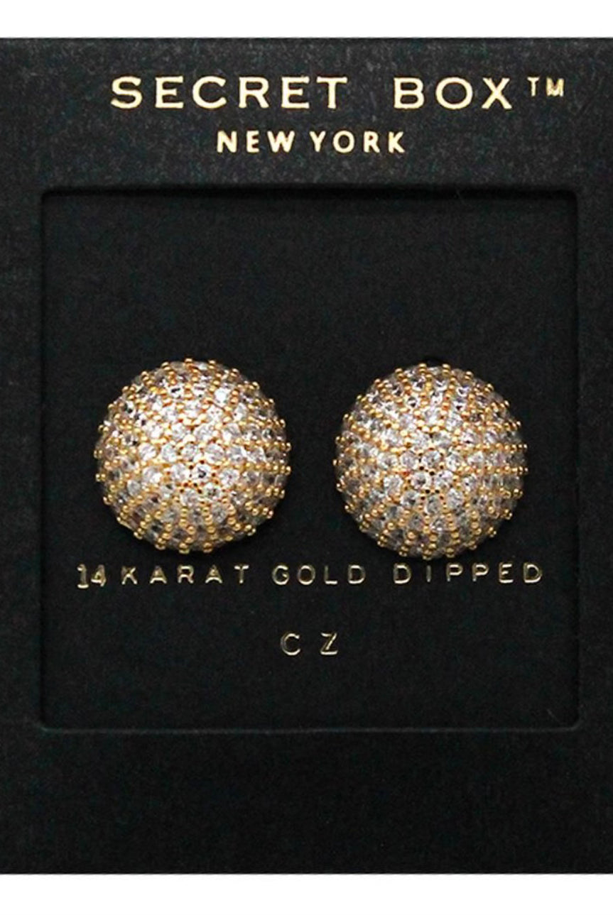 14K Gold Dipped Dome Stud Earrings- Multiple Options-Earrings-Joia SB-110195-Anna Kaytes Boutique, Women's Fashion Boutique in Grinnell, Iowa