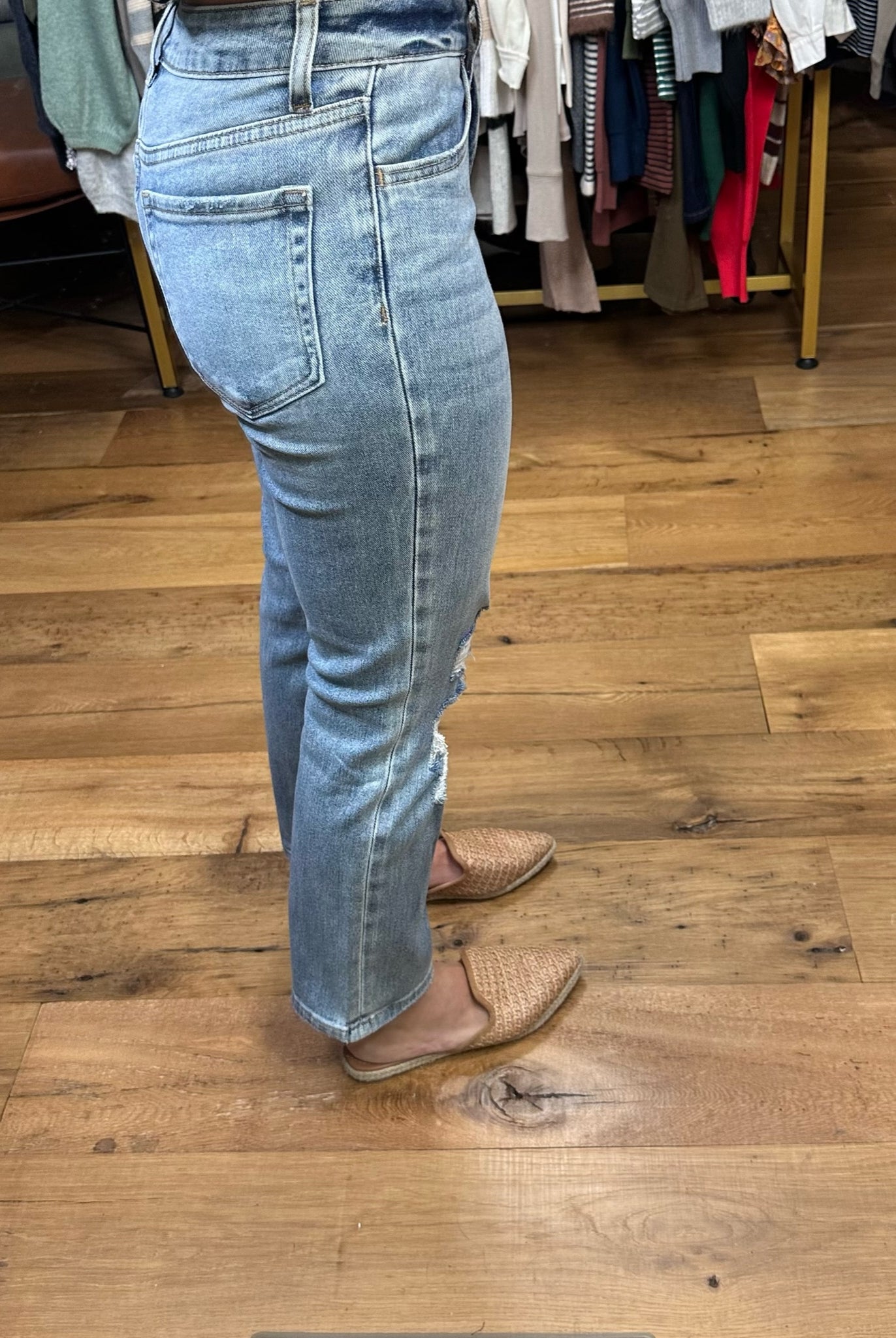 The Kelsey High-Rise Straight Crop Denim-Jeans-Loveret LV1024-Anna Kaytes Boutique, Women's Fashion Boutique in Grinnell, Iowa