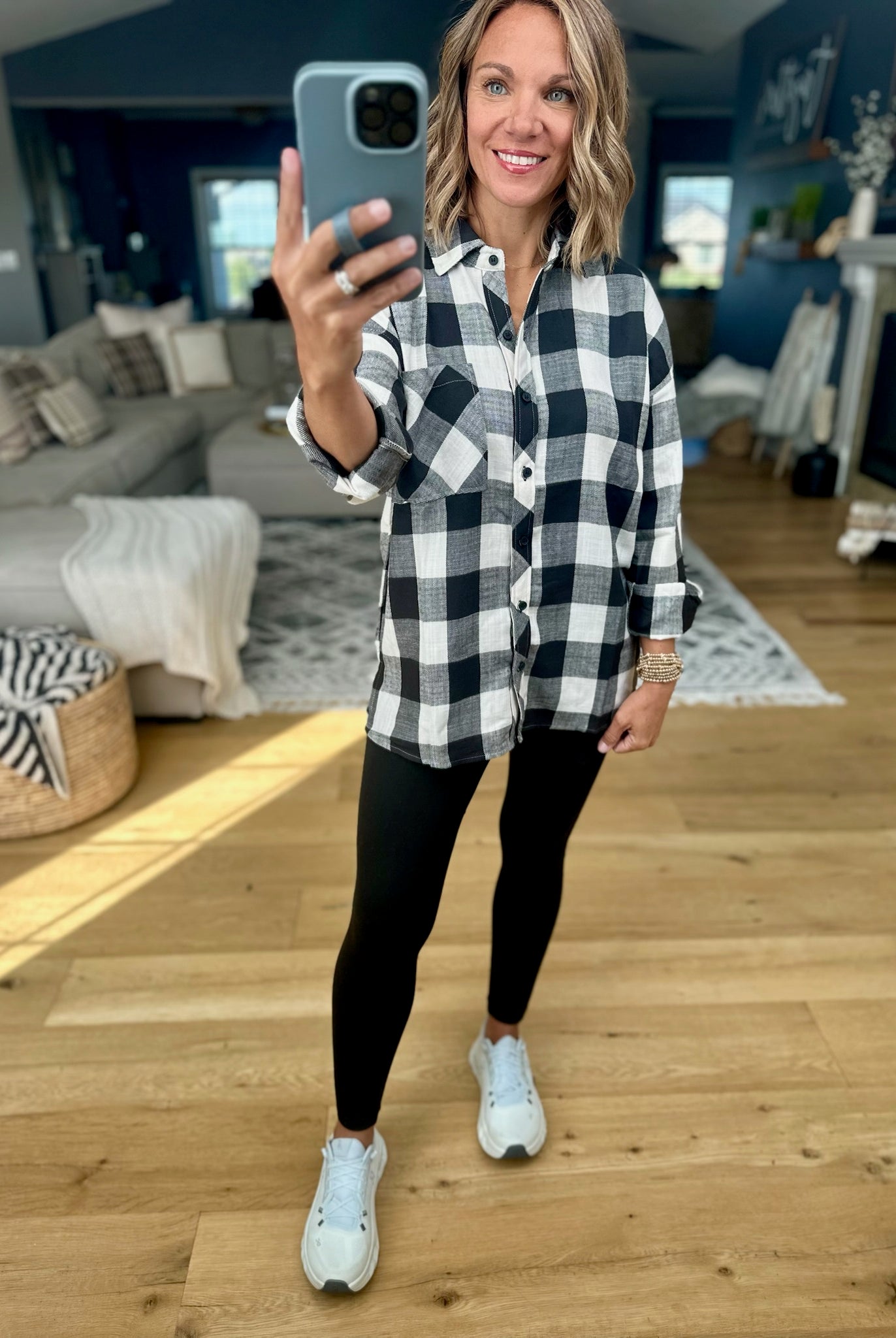 Find My Way Plaid Button-Down Top-Be Cool-Anna Kaytes Boutique, Women's Fashion Boutique in Grinnell, Iowa