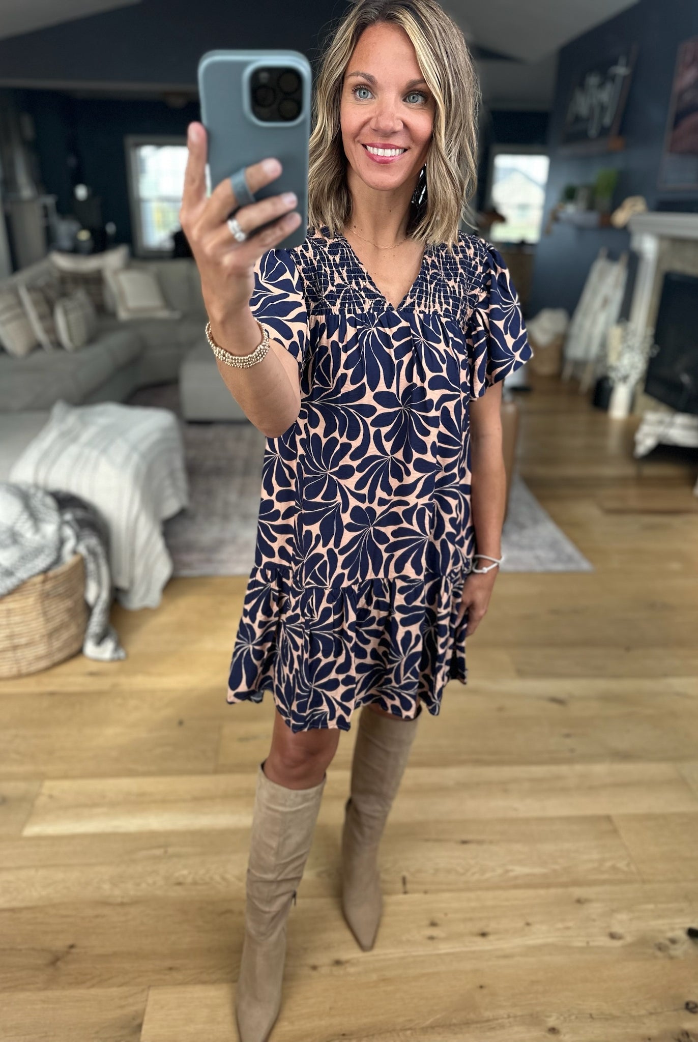 Everyday Icon Patterned Dress-Day & Moon-Anna Kaytes Boutique, Women's Fashion Boutique in Grinnell, Iowa