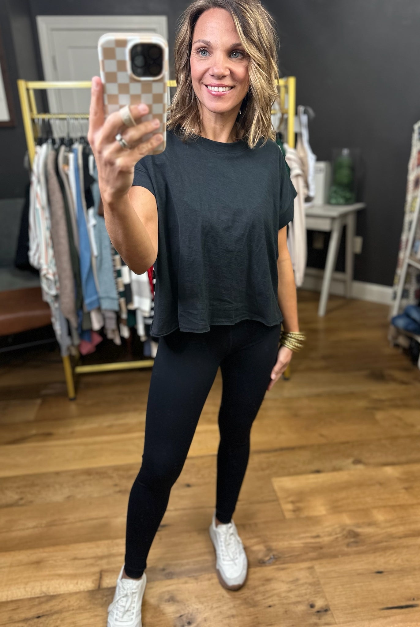 The Megan Butter Soft High-Waisted Legging - Black-Mono B-Anna Kaytes Boutique, Women's Fashion Boutique in Grinnell, Iowa