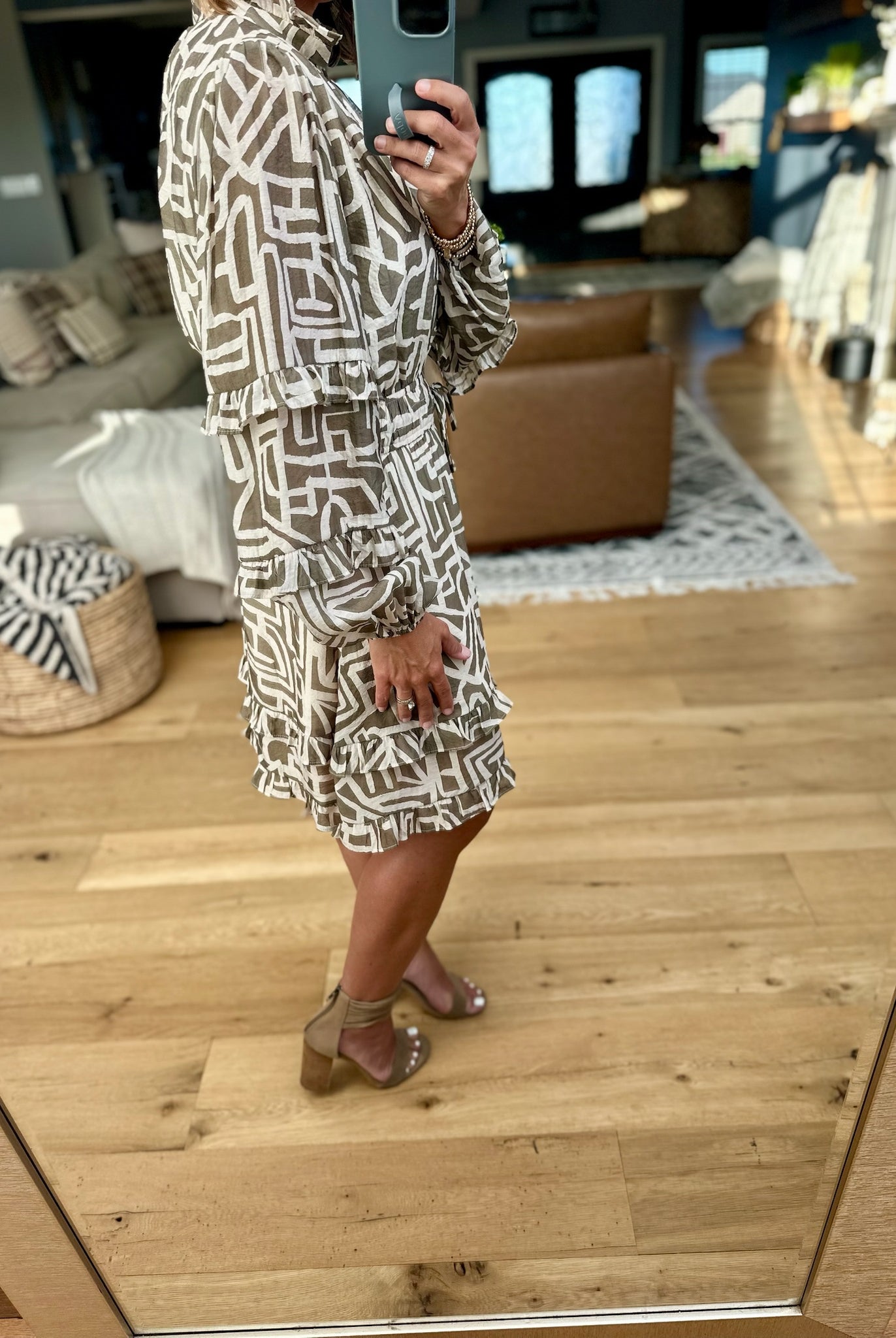 Curious Minds Patterned Dress-THNL-Anna Kaytes Boutique, Women's Fashion Boutique in Grinnell, Iowa