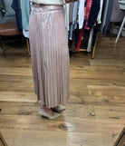 Perfectly You Pleated Midi Skirt - Blush-Skirts-Skies Are Blue 52766-Anna Kaytes Boutique, Women's Fashion Boutique in Grinnell, Iowa