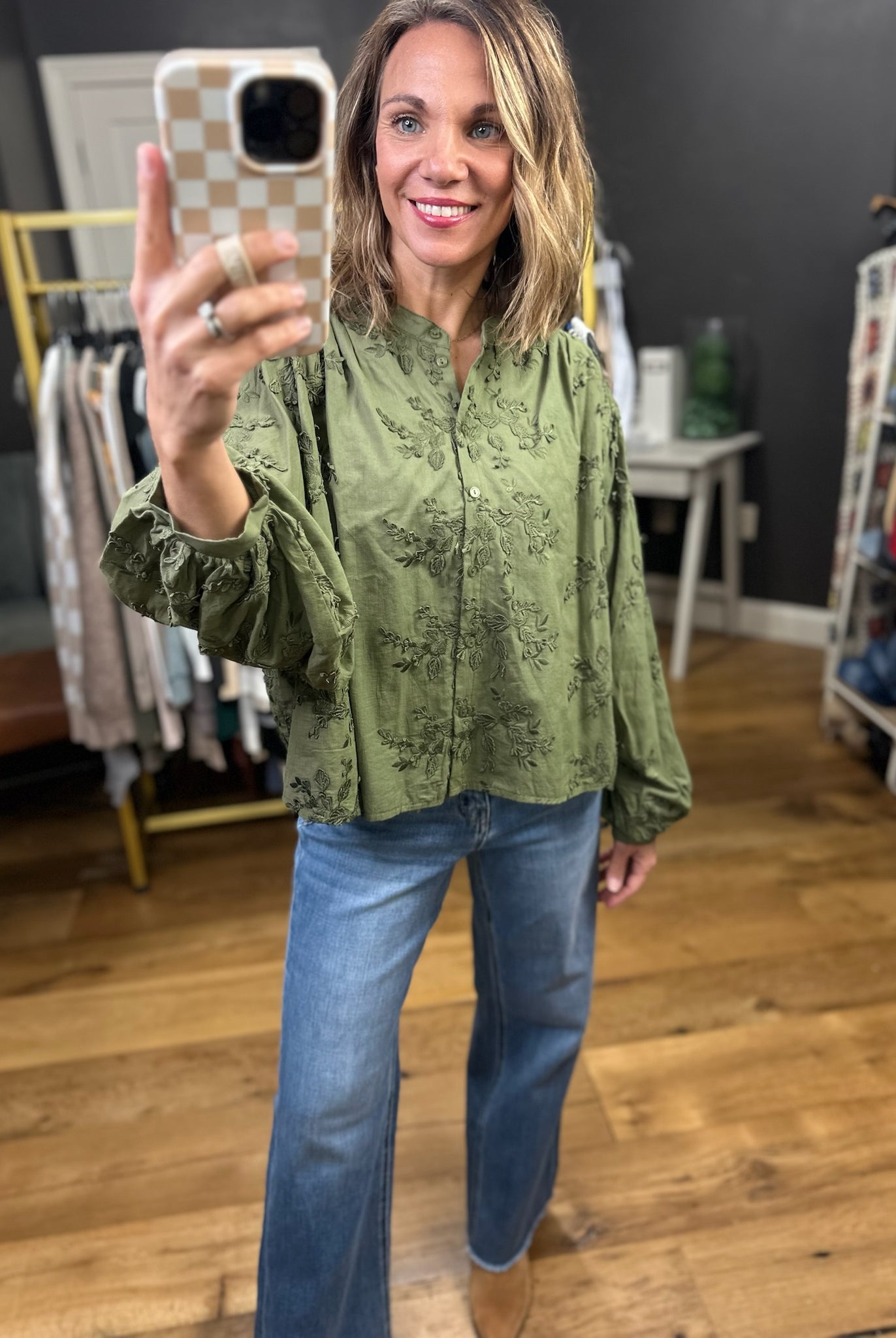 Thanking You Embroidery Detail Top - Multiple Options-Entro-Anna Kaytes Boutique, Women's Fashion Boutique in Grinnell, Iowa