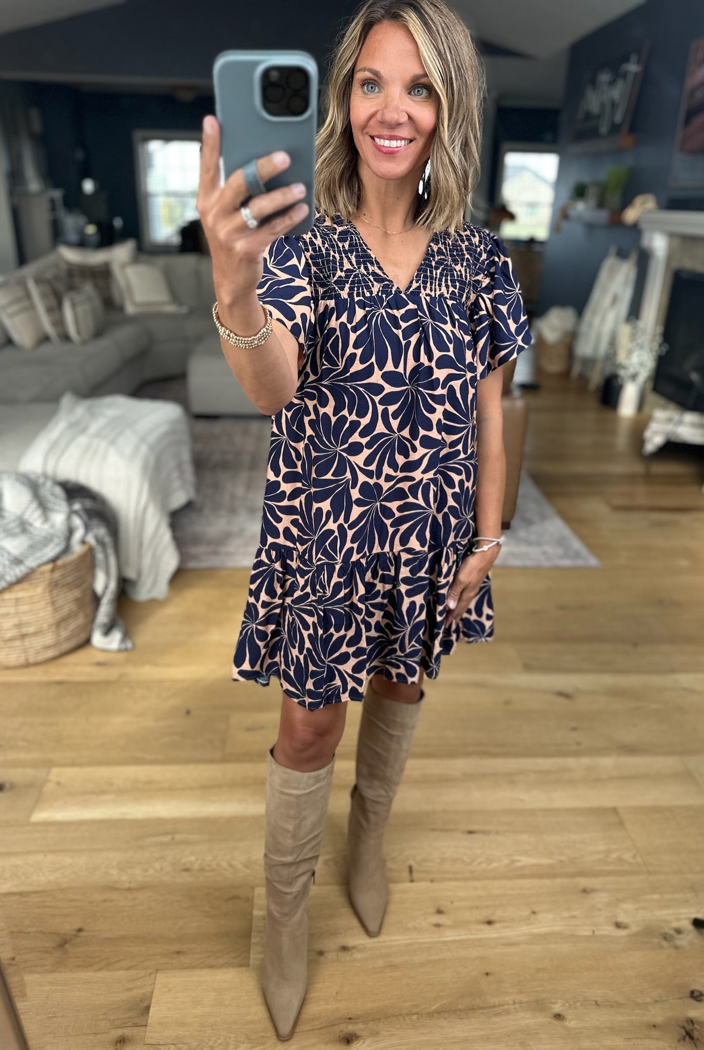 Everyday Icon Patterned Dress-Day & Moon-Anna Kaytes Boutique, Women's Fashion Boutique in Grinnell, Iowa