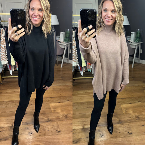 Over Again Mock-Neck Sweater - Multiple Options-Entro T19261-Anna Kaytes Boutique, Women's Fashion Boutique in Grinnell, Iowa
