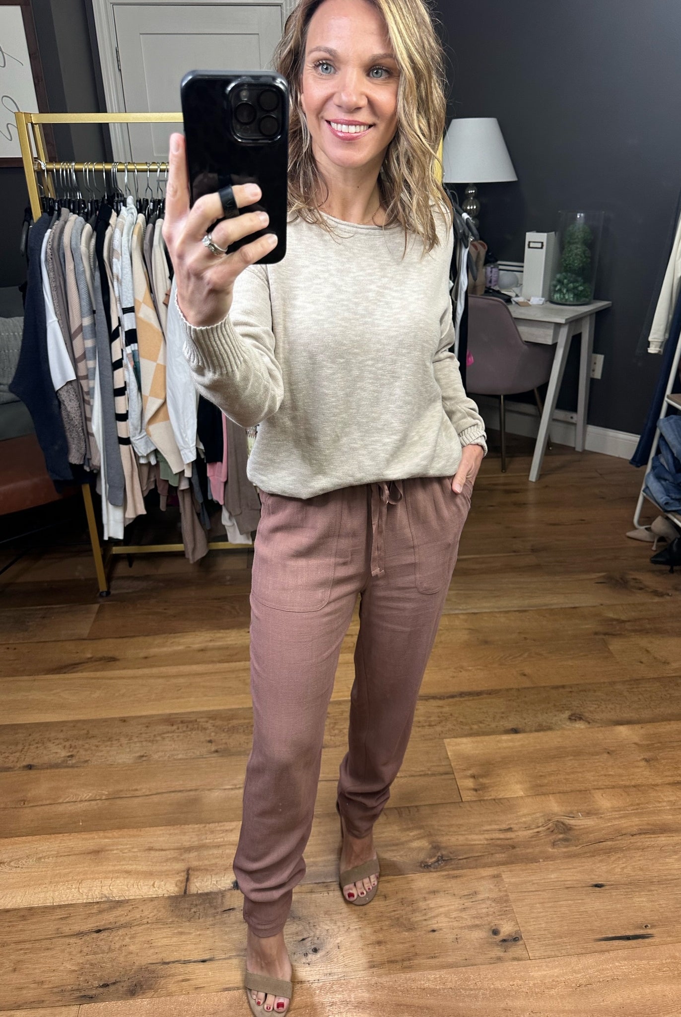 Simple Ways Lightweight Sweater - Light Beige-Sweaters-Be Cool 64088-Anna Kaytes Boutique, Women's Fashion Boutique in Grinnell, Iowa