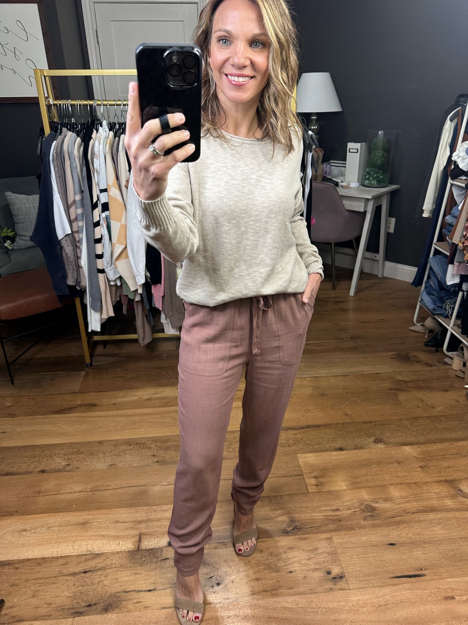 Simple Ways Lightweight Sweater - Light Beige-Sweaters-Be Cool 64088-Anna Kaytes Boutique, Women's Fashion Boutique in Grinnell, Iowa