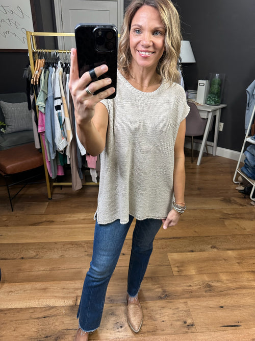 Some Point In Time Lightweight Textured Knit Top - Champagne-Wishlist-Anna Kaytes Boutique, Women's Fashion Boutique in Grinnell, Iowa