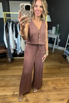 Let Me Tell You Wide-Leg Jumpsuit - Coco-Be Cool-Anna Kaytes Boutique, Women's Fashion Boutique in Grinnell, Iowa