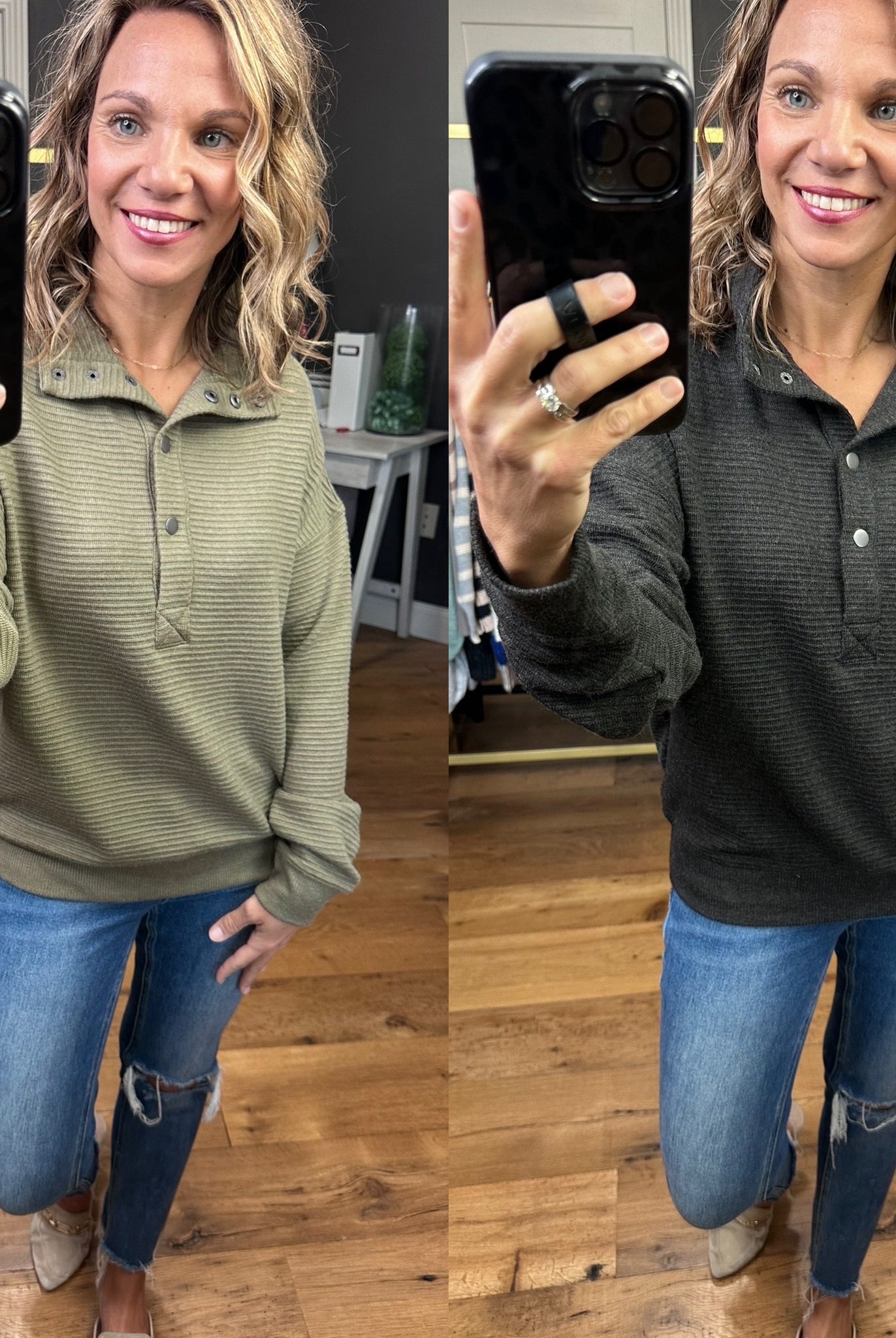 Mountain View Textured Pullover - Multiple Options-Sweaters-Thread & SUpply T2448ohkts-Anna Kaytes Boutique, Women's Fashion Boutique in Grinnell, Iowa